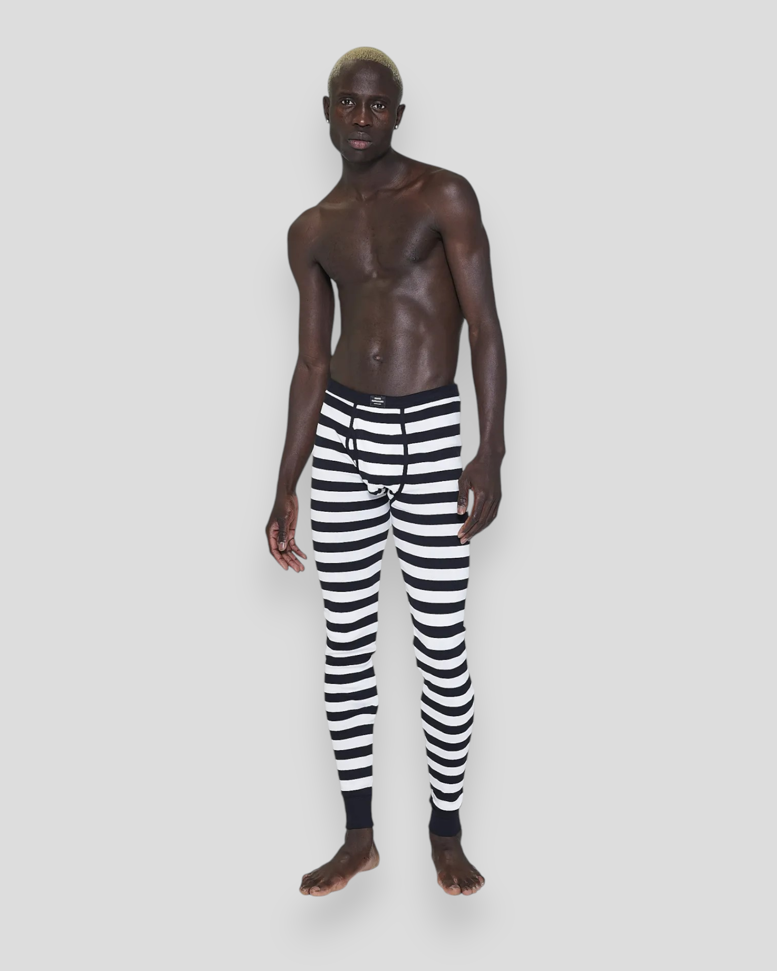 Mads Nørgaard X JBS Long Johns - Black/White/Stripes