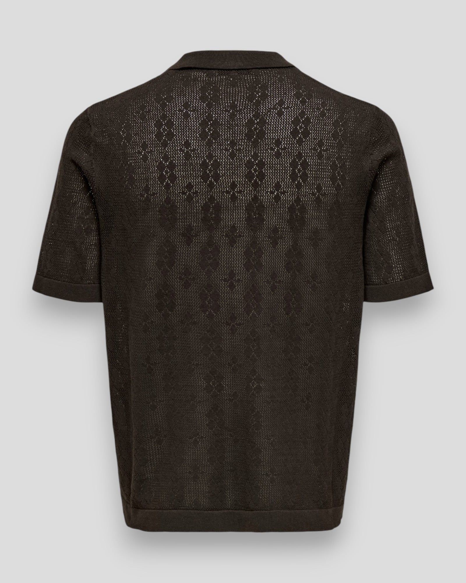 Elegant mørkebrun Ken Life Reg 12 SS Shirt Knit – klassisk skjorte med et moderne touch.