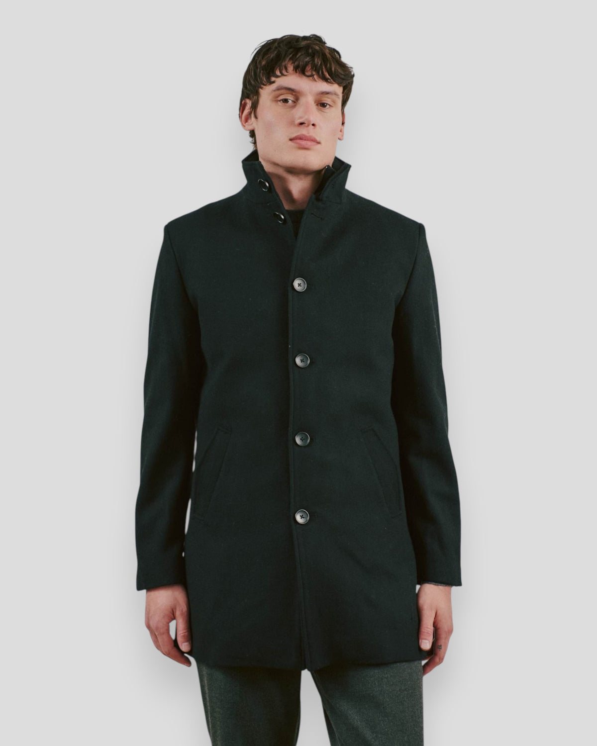 Ontario Slim Fit Coat - Black