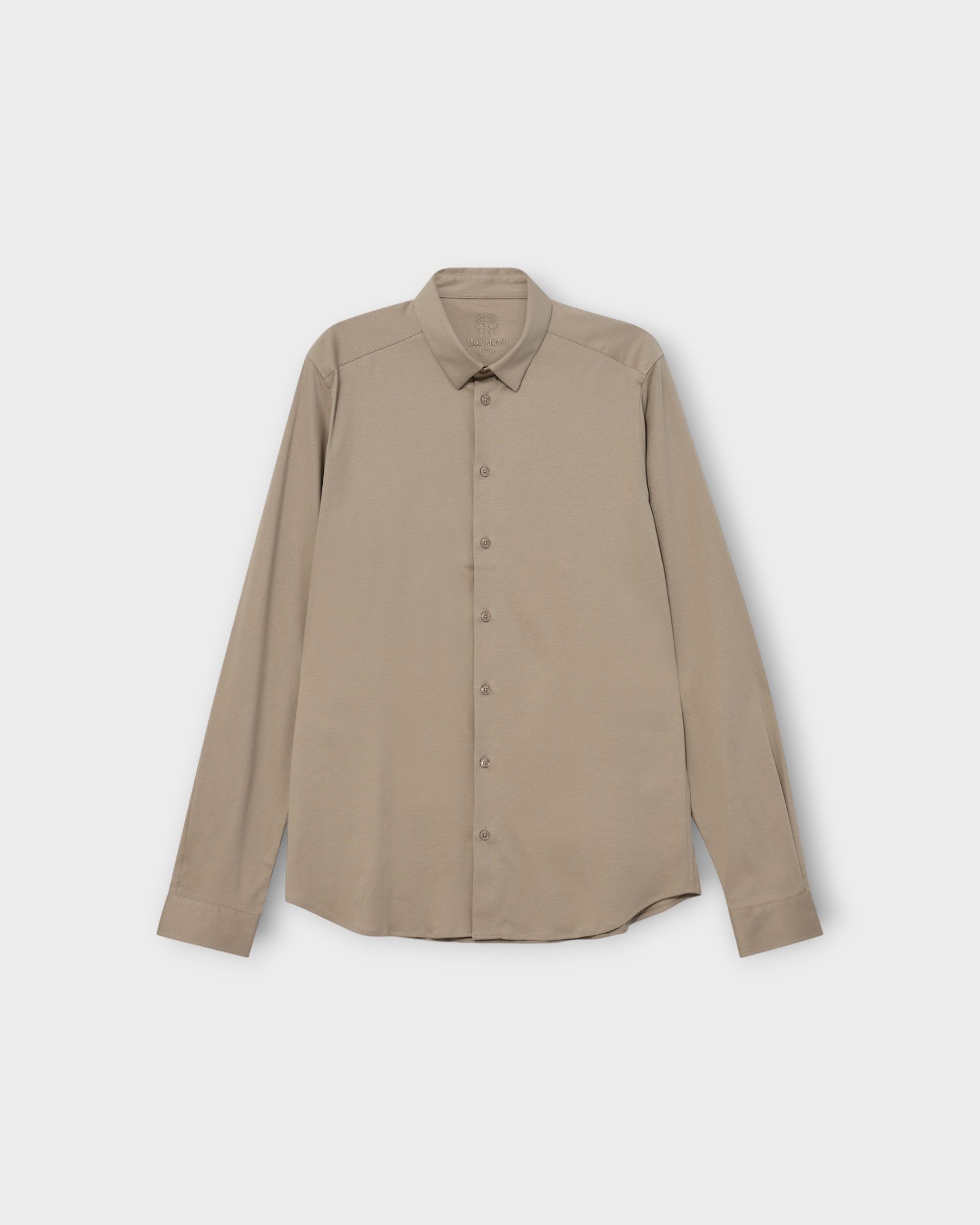 Marco Crunch Jersey Shirt Soft Kit - Sandfarvet Mos Mosh Gallery Skjorte. Her set forfra.