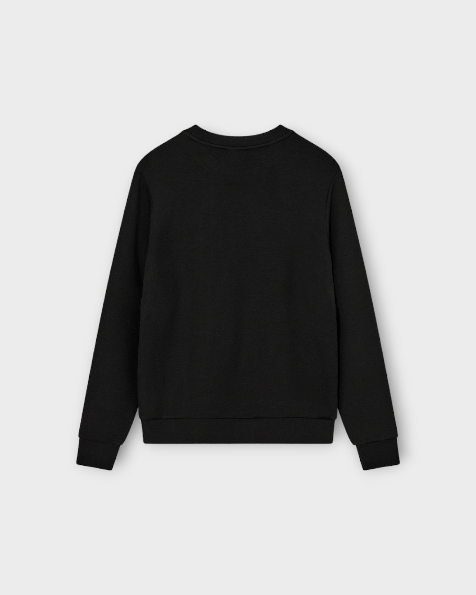 Abel Crew Neck Sweat Black. Sort Mos Mosh Gallery Sweatshirt til mænd. Her set bagfra.