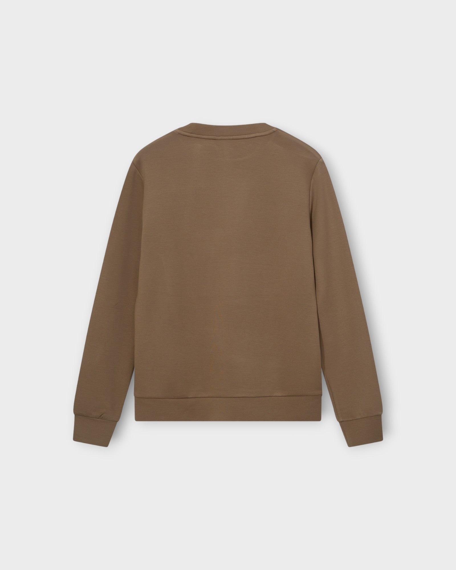 Abel Crew Neck Sweat New Sand. Sandfarvet Mos Mosh Gallery Sweatshirt til mænd. Her set bagfra.