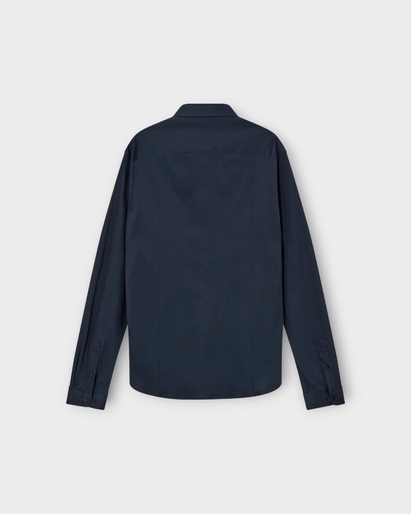Marco Crunch Jersey Shirt Navy - Mørkeblå Mos Mosh Gallery Skjorte til Herre. Her set bagfra.