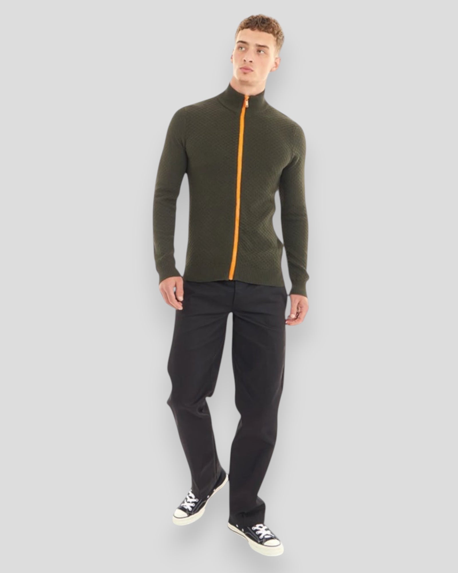 Sailor Zip - Army/Orange