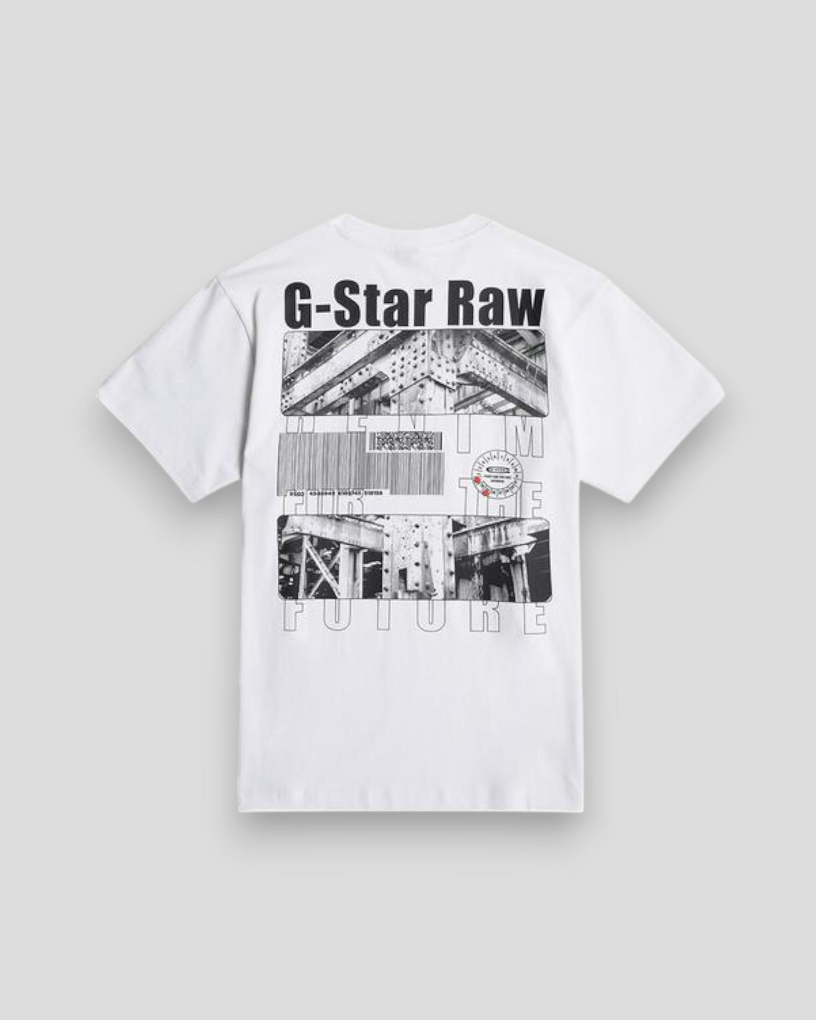 Barcode Back GR Loose T-Shirt - White