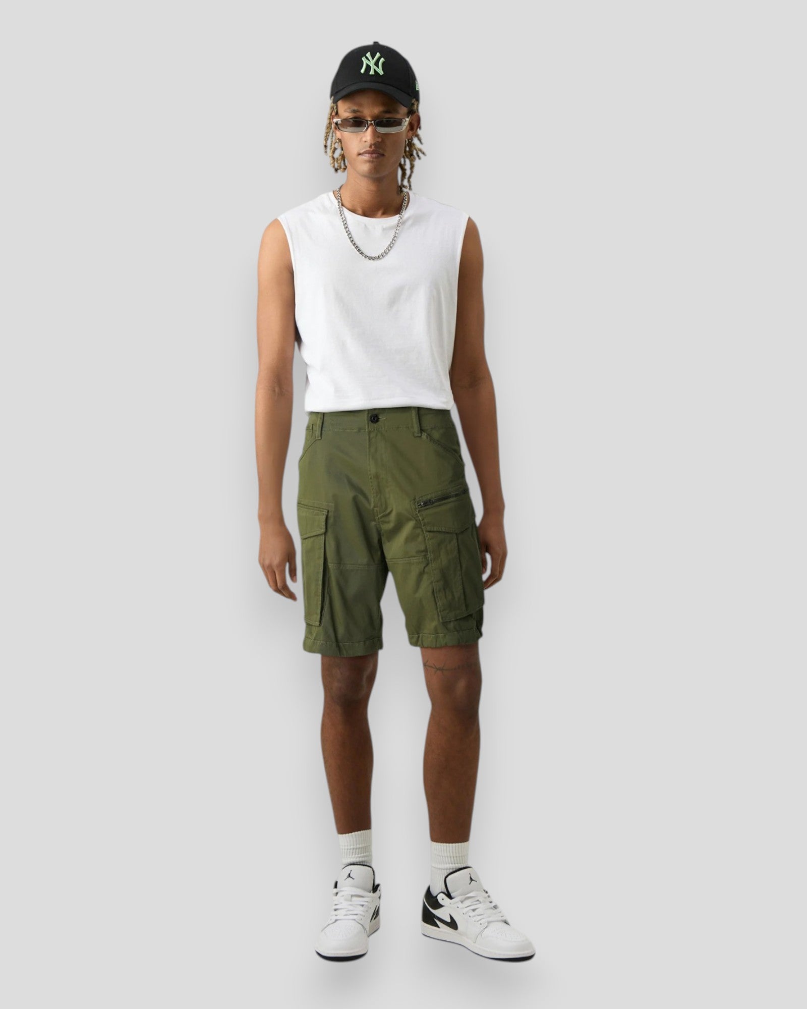 Rovic Zip Relaxed Shorts - Sage