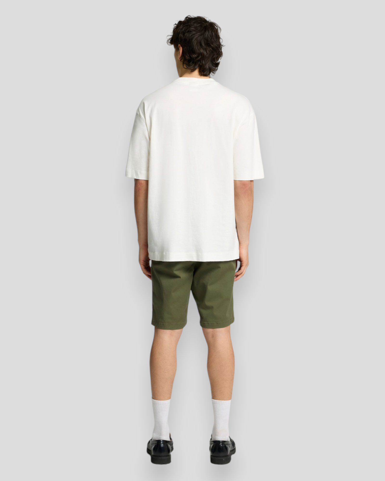 SELECTED HOMME Relaxvis Print Tee i Egret/Ocean – kortærmet t-shirt med print, perfekt til sommer og afslappet stil.