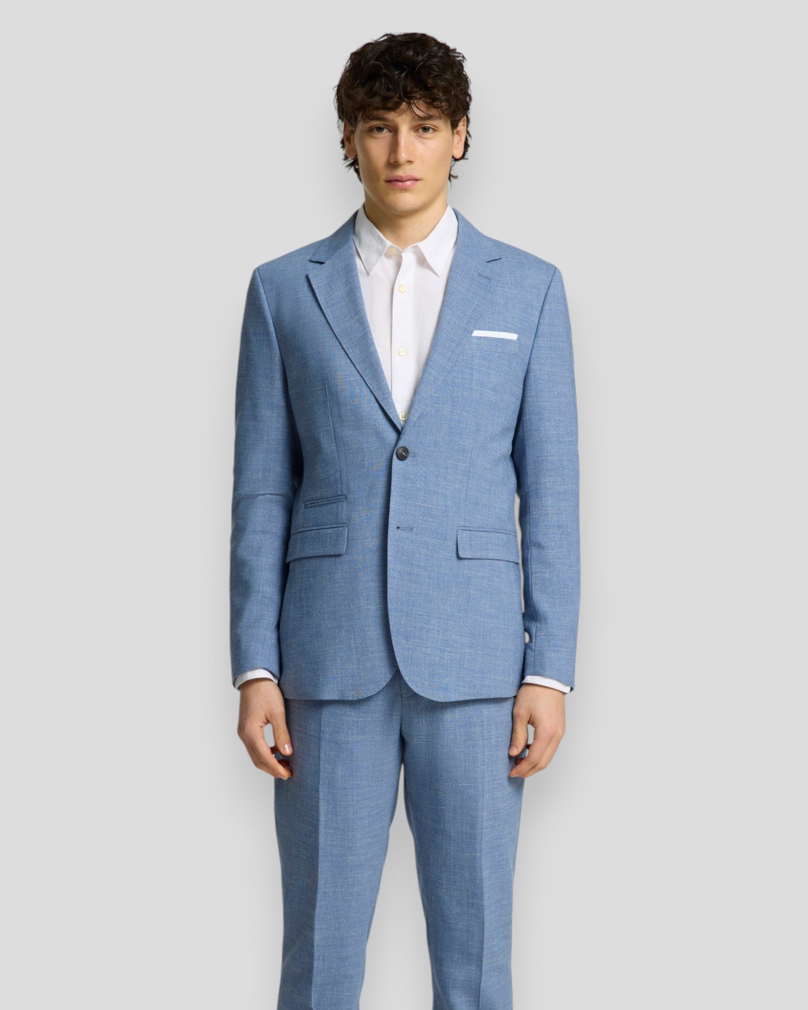 Moderne Slim Oasis Linen Blazer - Stonewash, ideel til bryllupper og events