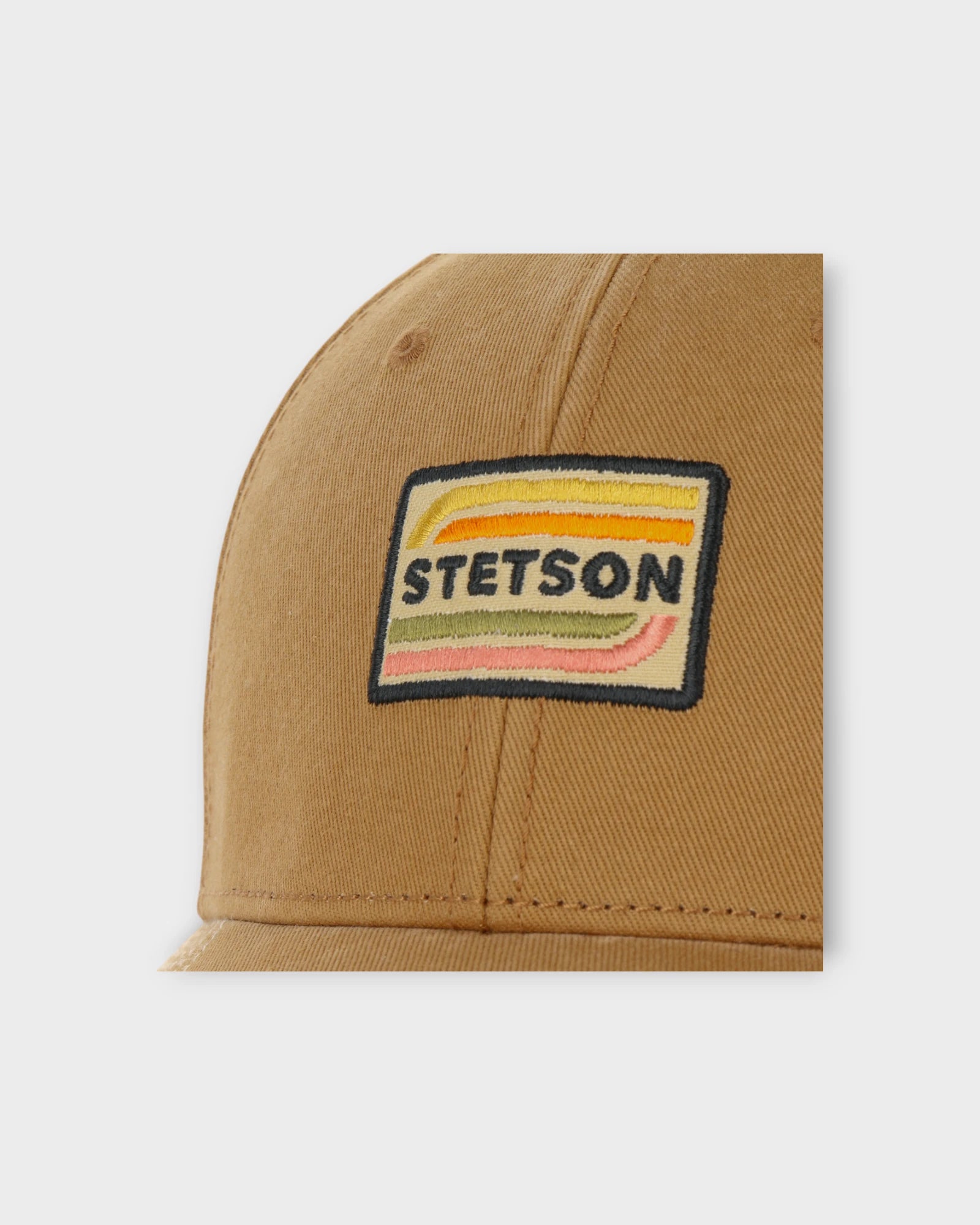 Baseball Cap Lenloy Sand - Sandfarvet Stetson Kasket til Mænd - Julegaver til Ham. her set i closeup.