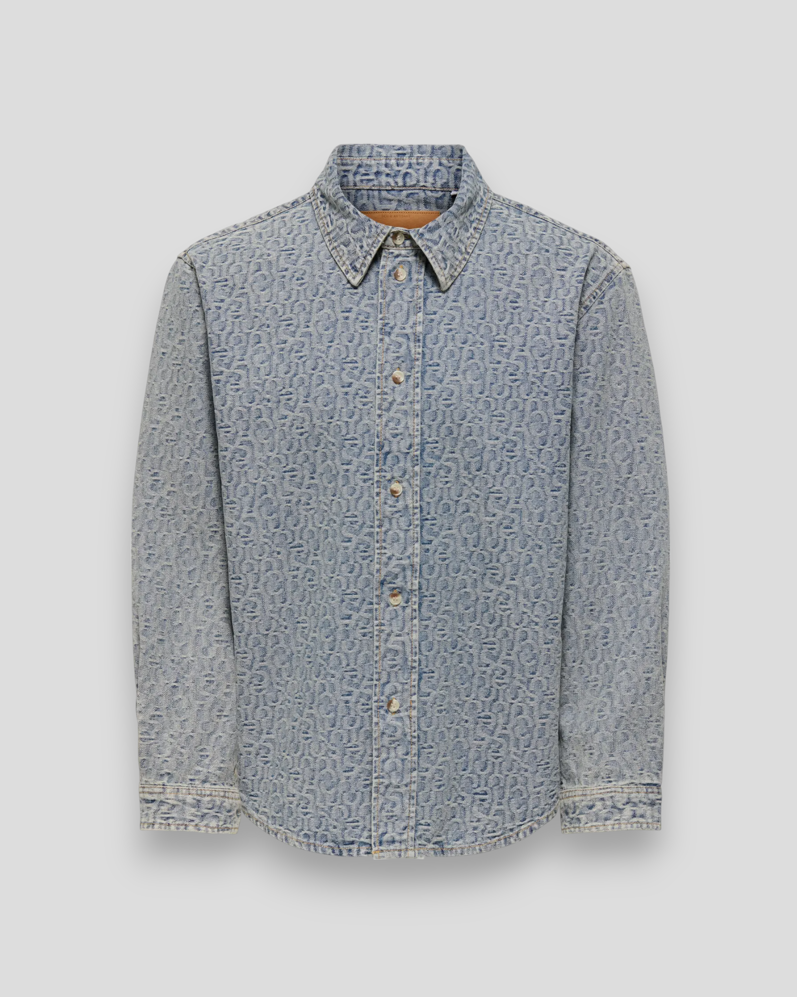 Theo Jaq LB YOK Denim Overshirt - Light Blue Denim