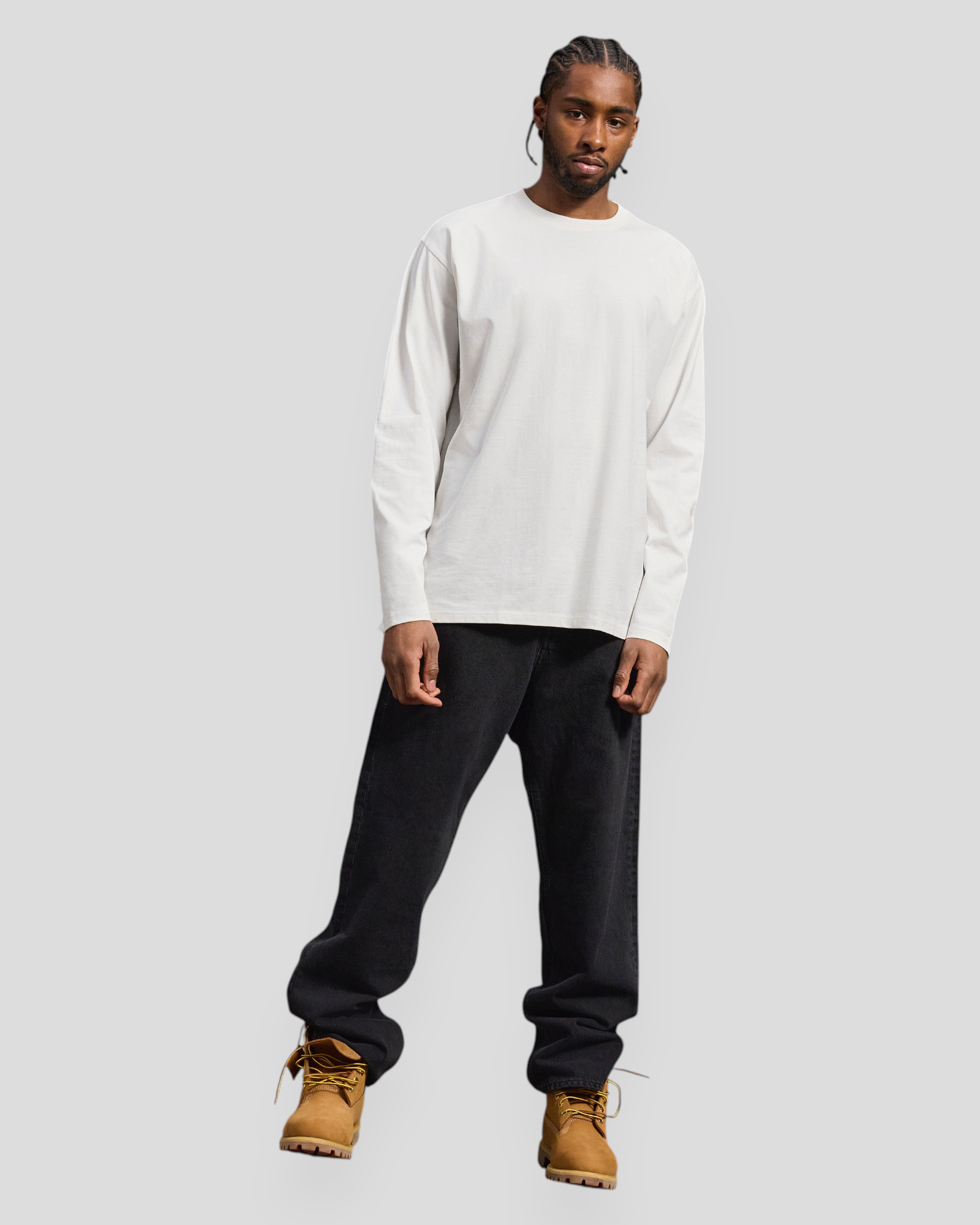 Heavy Box Fit LS Tee - Brilliant White