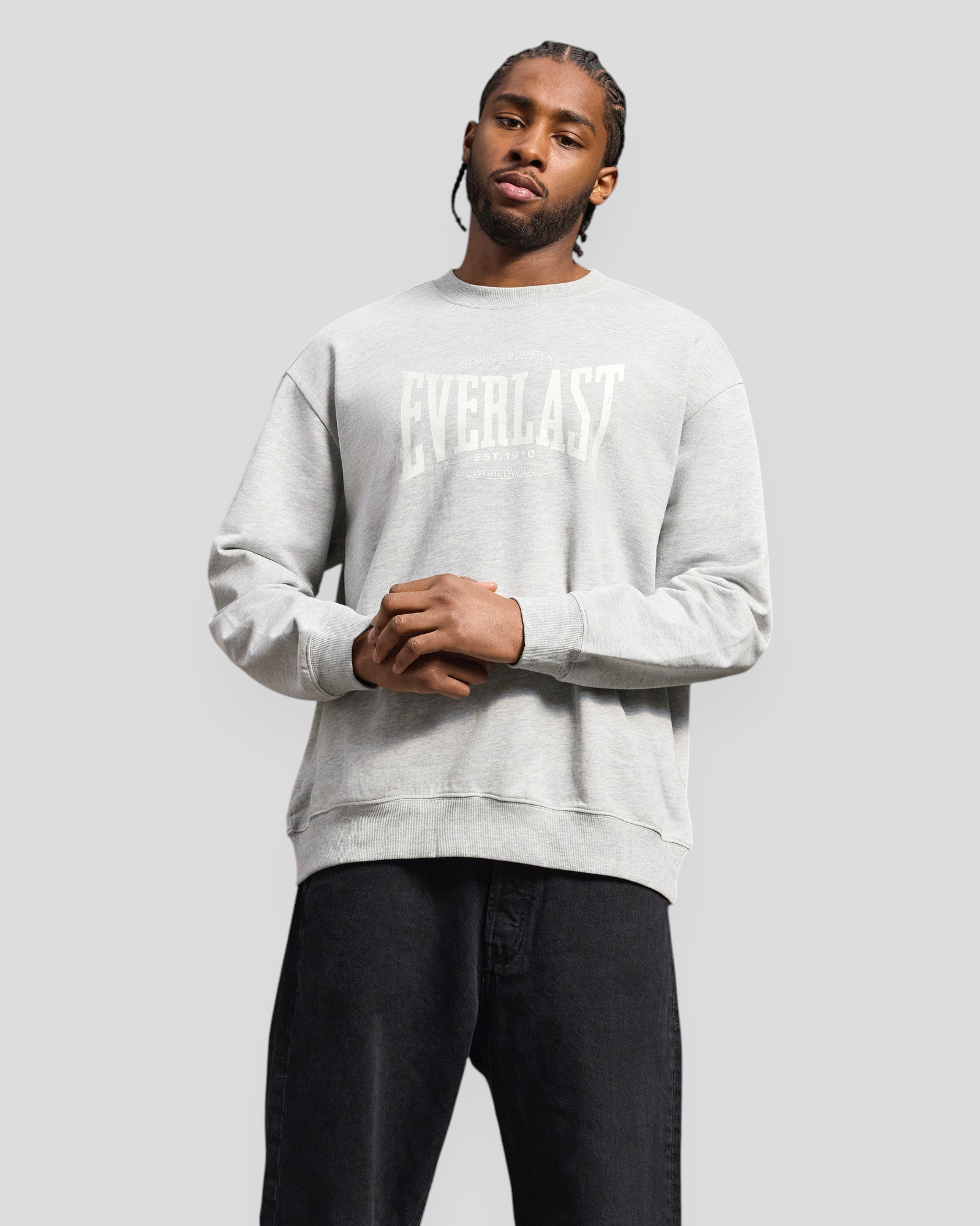 Logo Crew Sweat - Light Grey Melange