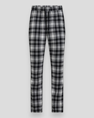 Grey checkered flannel pyjamas pants by JBS, soft and comfortable for relaxing sleep or lounge wear.