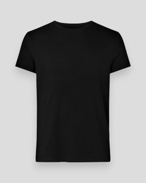 Sort Resteröds Bamboo T-shirt i blødt bambusmateriale med rund hals og korte ærmer.