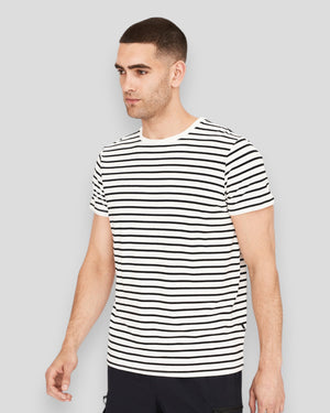 Resteröds Bamboo Tee - Black Stripes