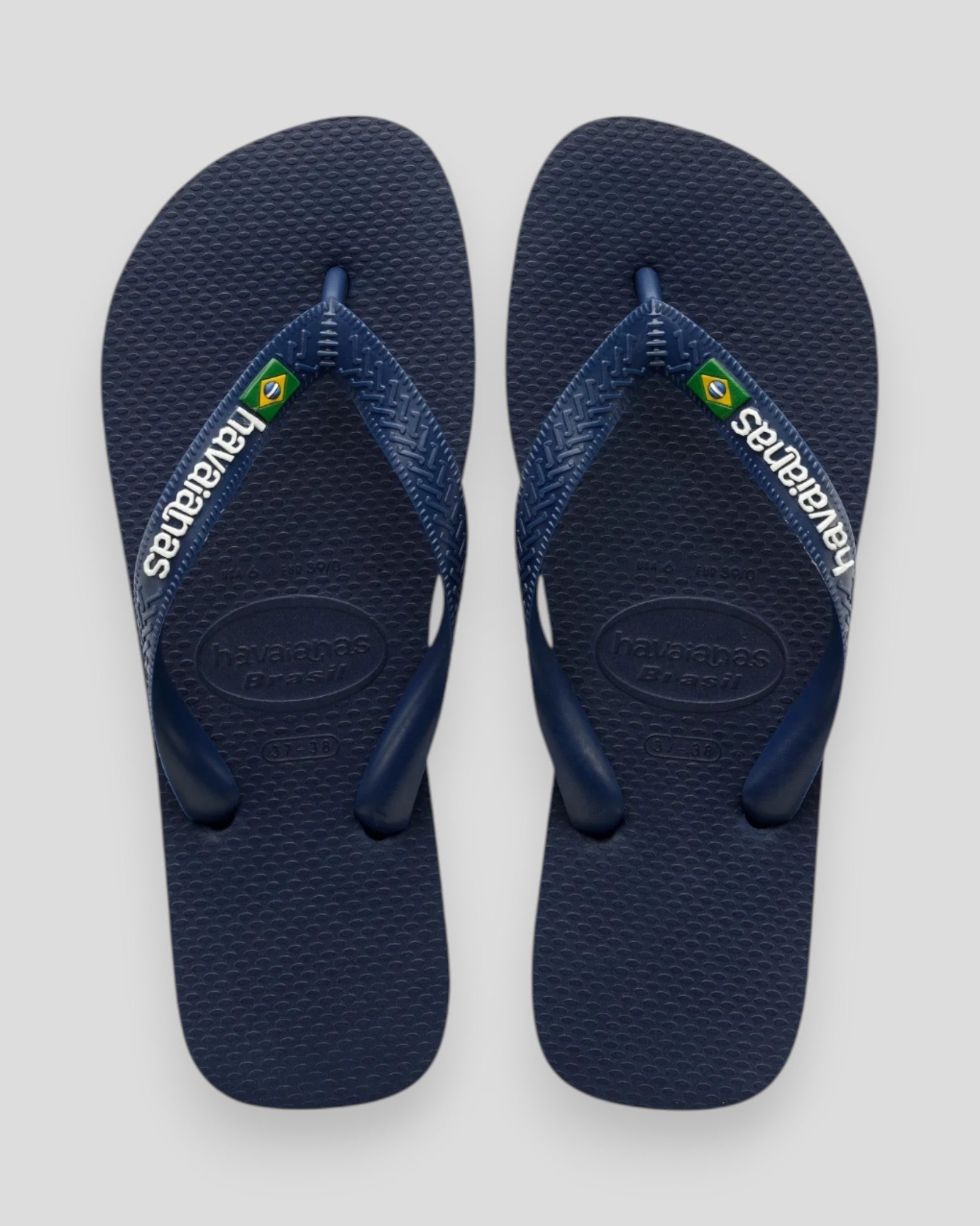 Havaianas Hav. Brasil Logo 0555 herresandaler i navyblå med logo på stropperne, behagelige og lette til sommerbrug