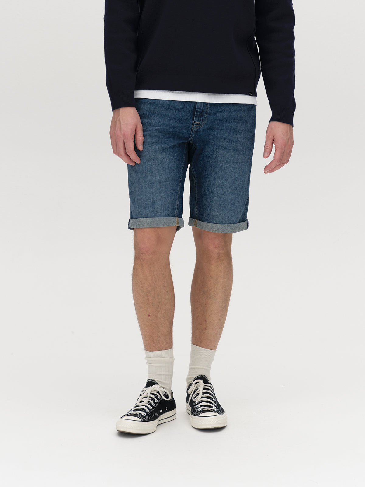 Markus K4664 Shorts - Mid Blue Denim