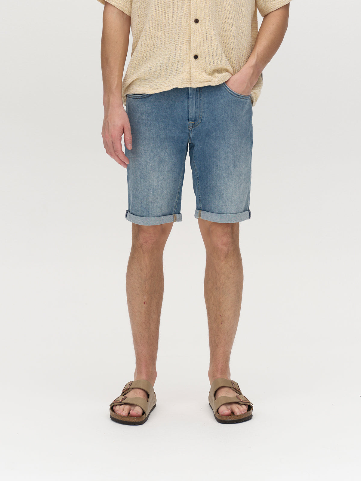 Markus K4664 Shorts - Light Blue Denim