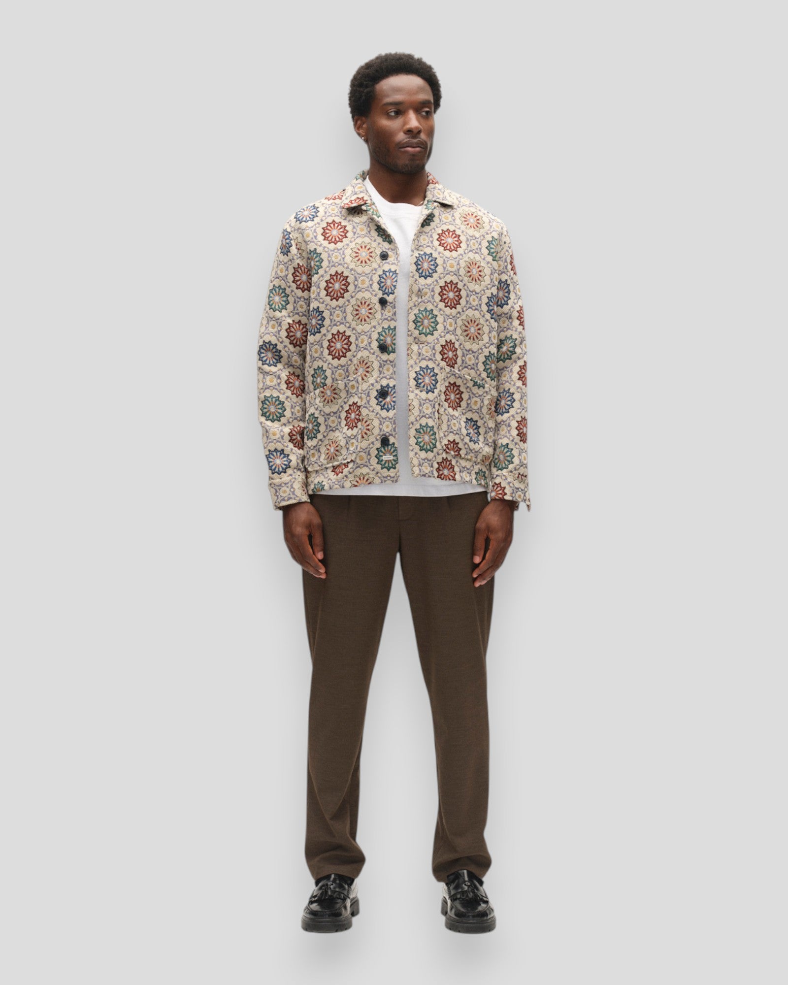 Simone Nava LS Overshirt - Birch