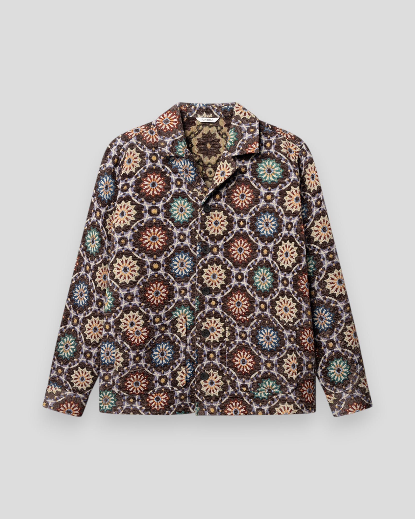 Simone Nava LS Overshirt - Brown
