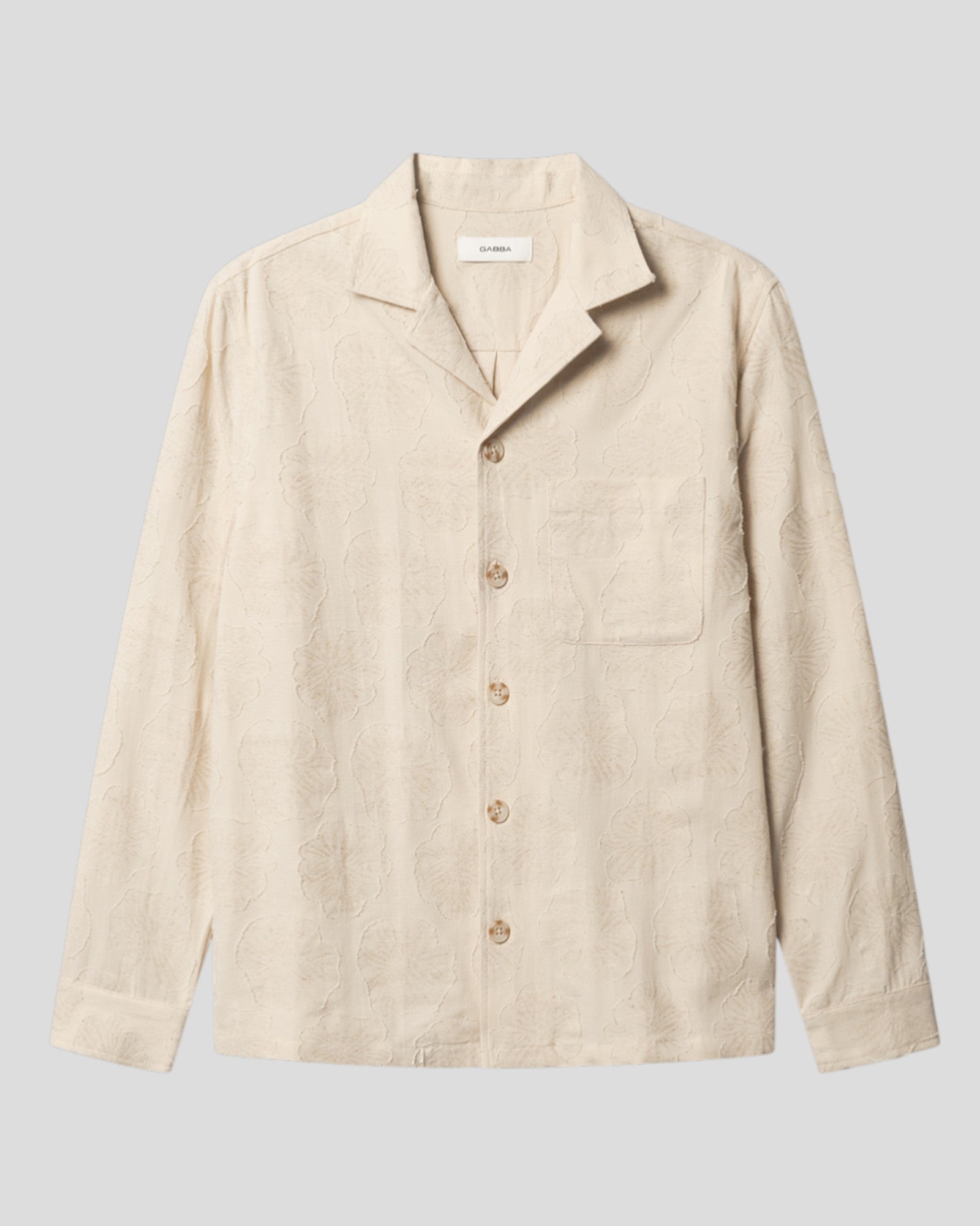Austin Reso Raw LS Overshirt - Light Sand