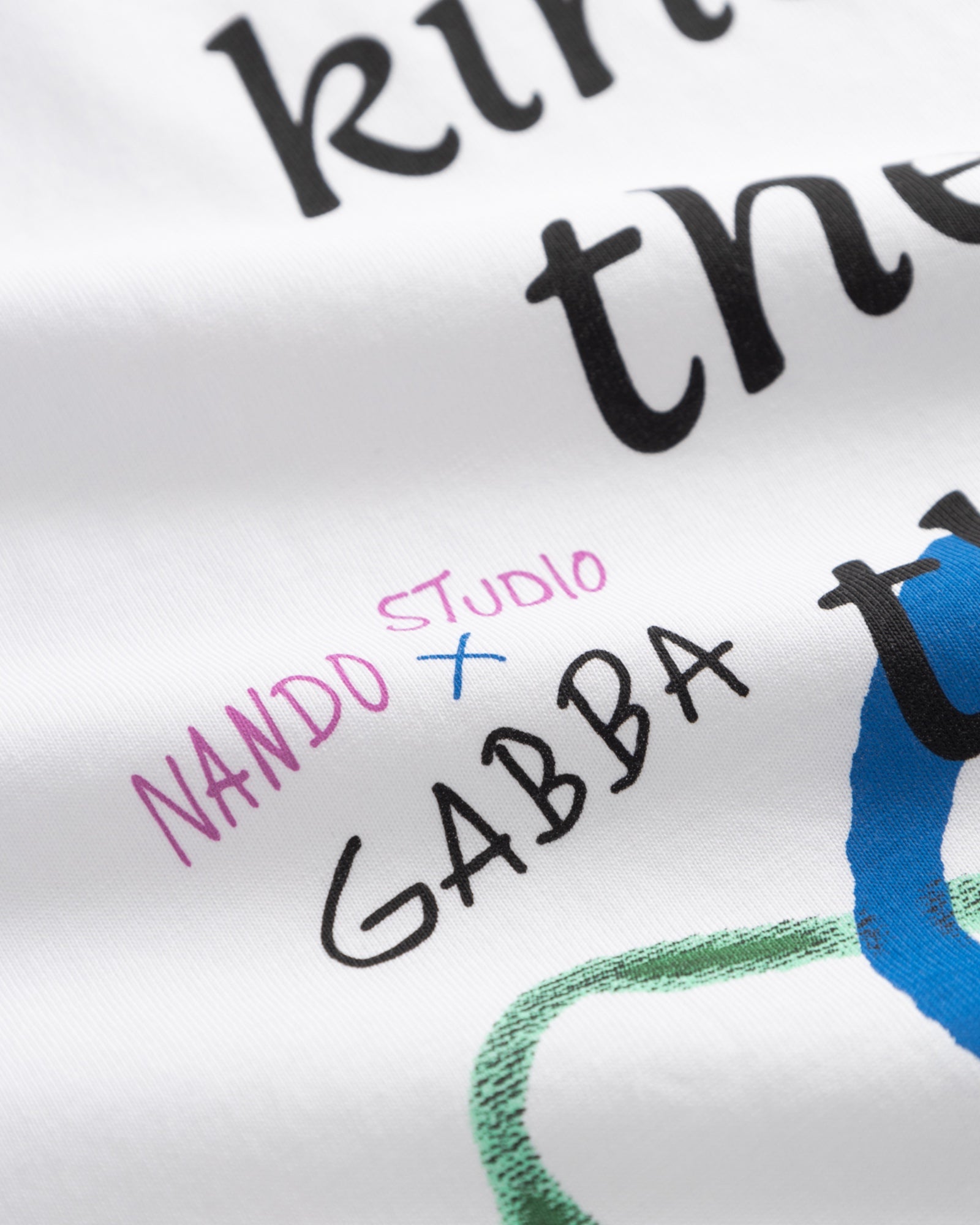 Hvid Gabba Nigel Boxy Nando SS T-shirt med rund hals og kort ærme, afslappet t-shirt til mænd.