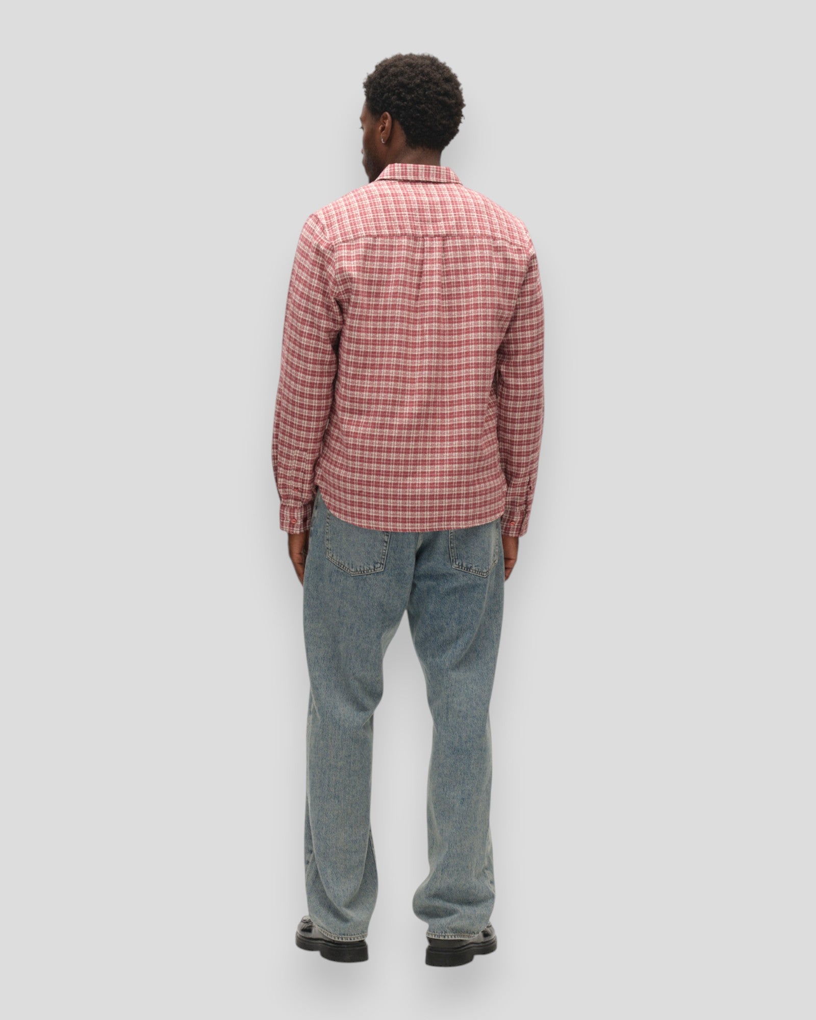 Sven Regular TX LS Shirt - Brick Red