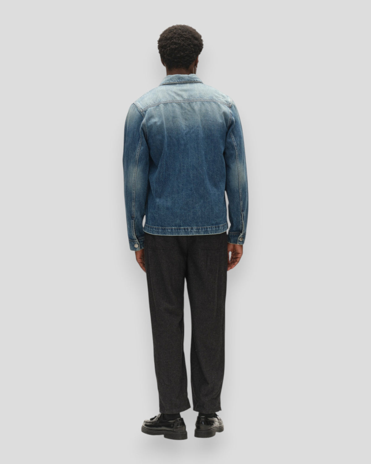 Beta Wolv DS0004 LS Overshirt - Dark Blue Denim