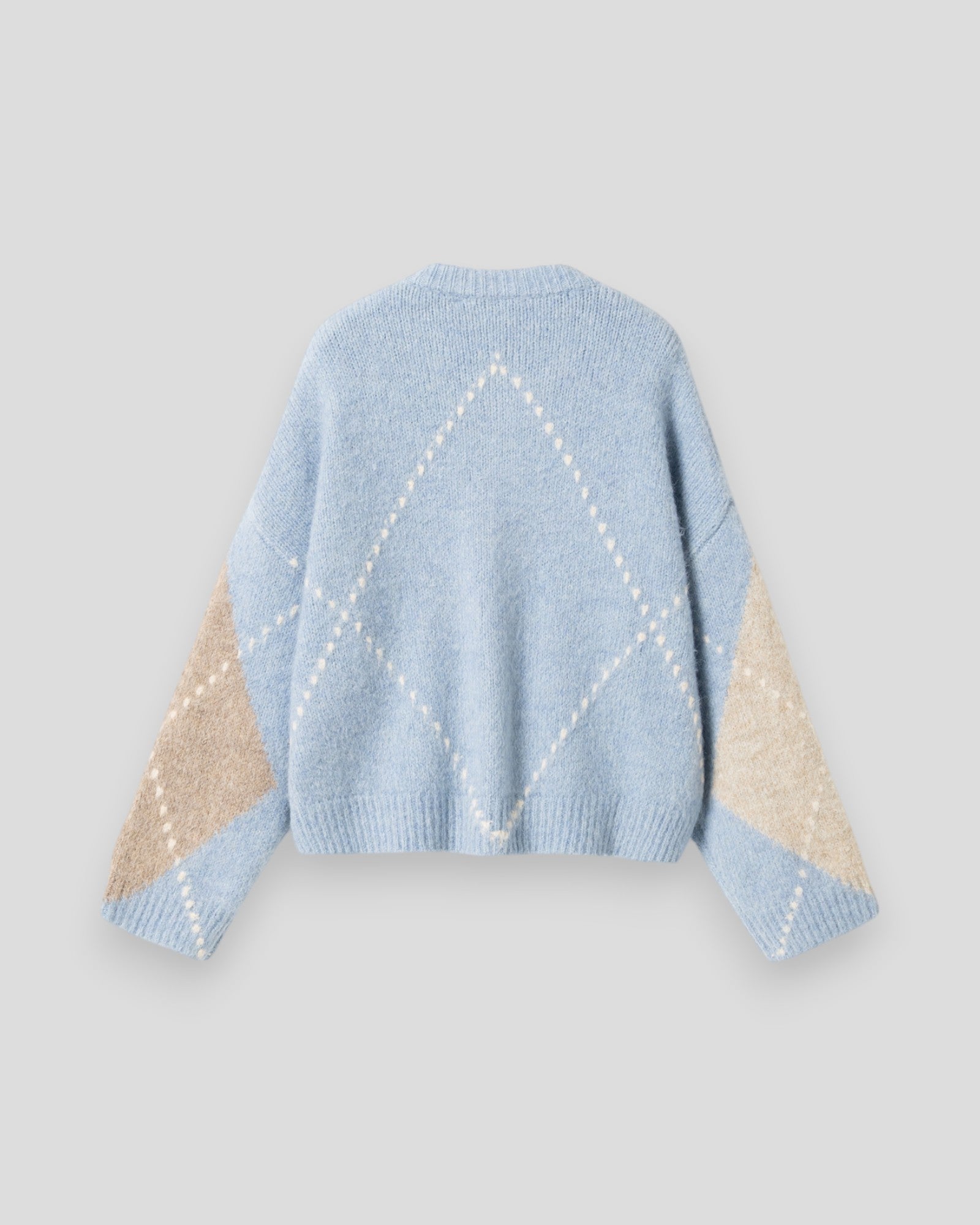 Noella Lai Knit in sky blue mix, women's knitwear featuring a soft, textured fabric with a stylish, cozy design.