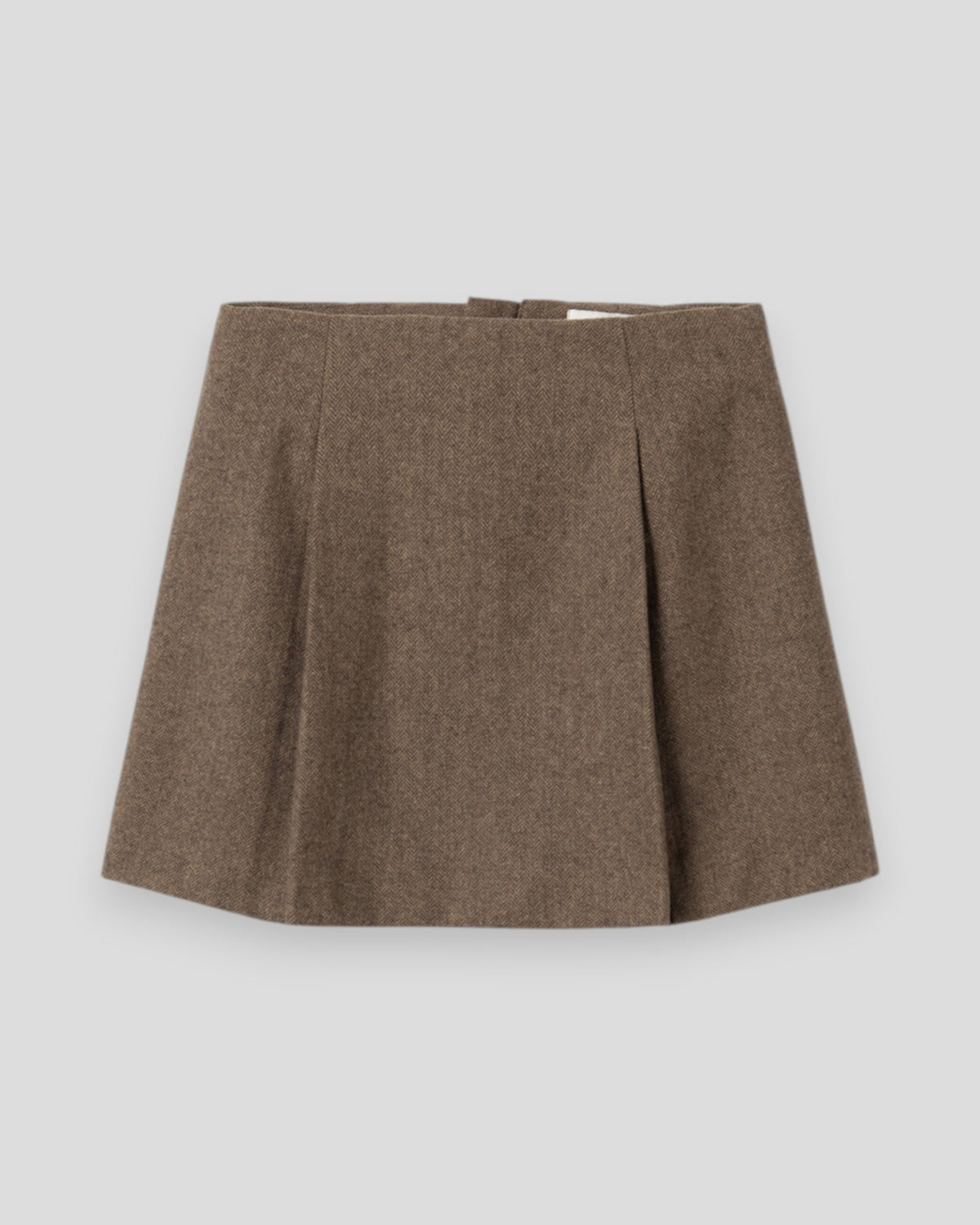 N-Maybelle Skirt - Brown Herringbone