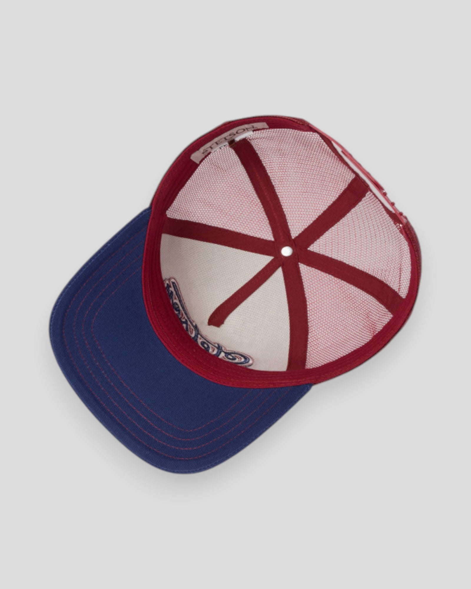 Trucker Cap Lettering - White/Blue/Wine