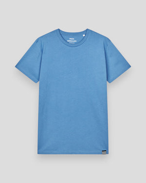 Mads Nørgaard Fine Jersey Thor T-shirt i Riviera farve, blød bomulds-T-shirt med enkel design og rund hals.