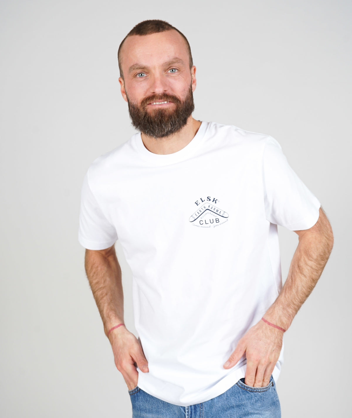 Boomerang CH Mens Brushed T-Shirt - Optic White