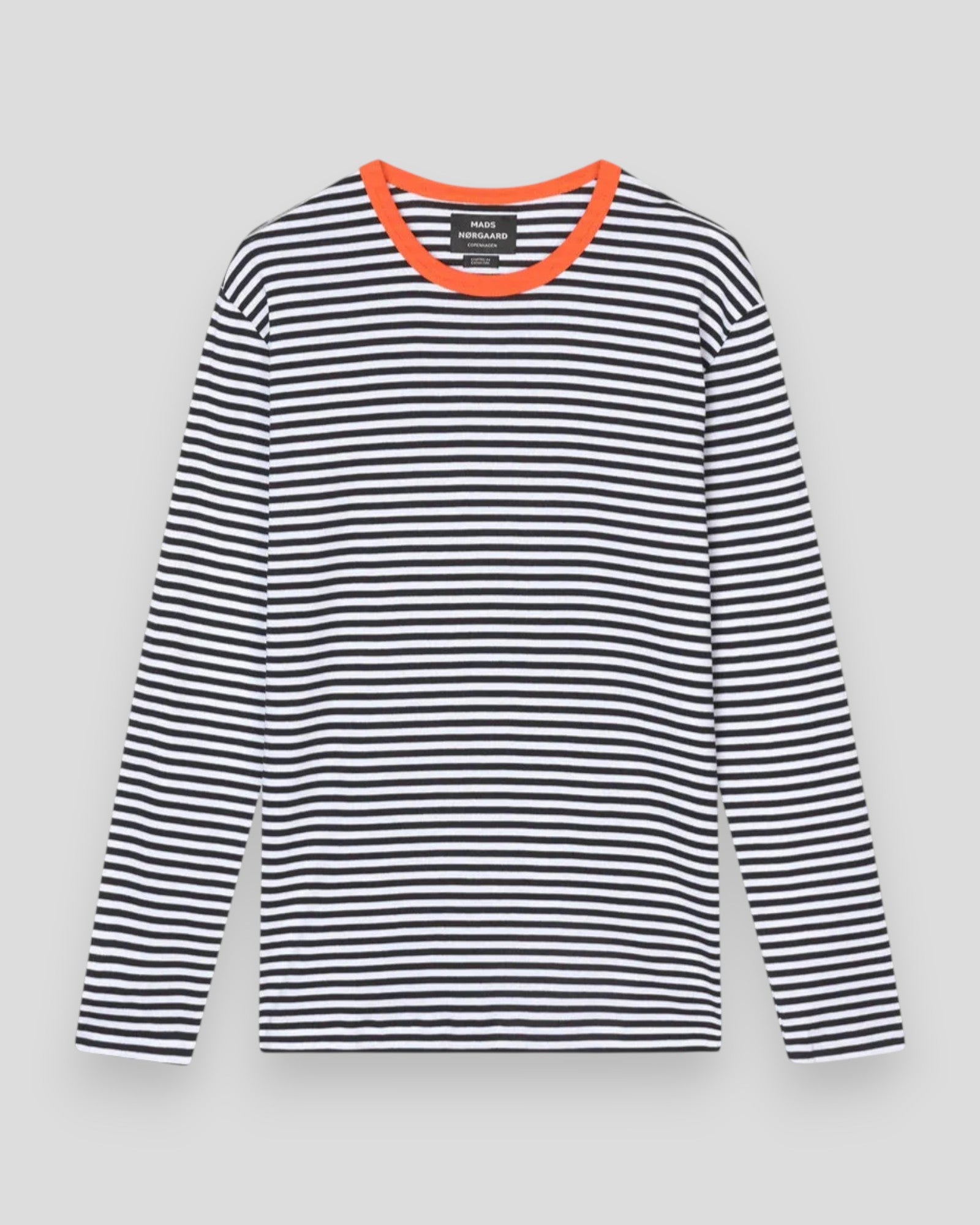 Duo Rib Tobias Tee LS - White Black