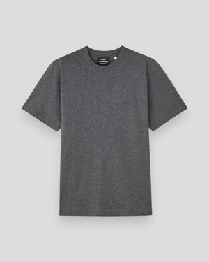 Cotton Jersey Frode Logo Tee FAV - Dark Grey Melange