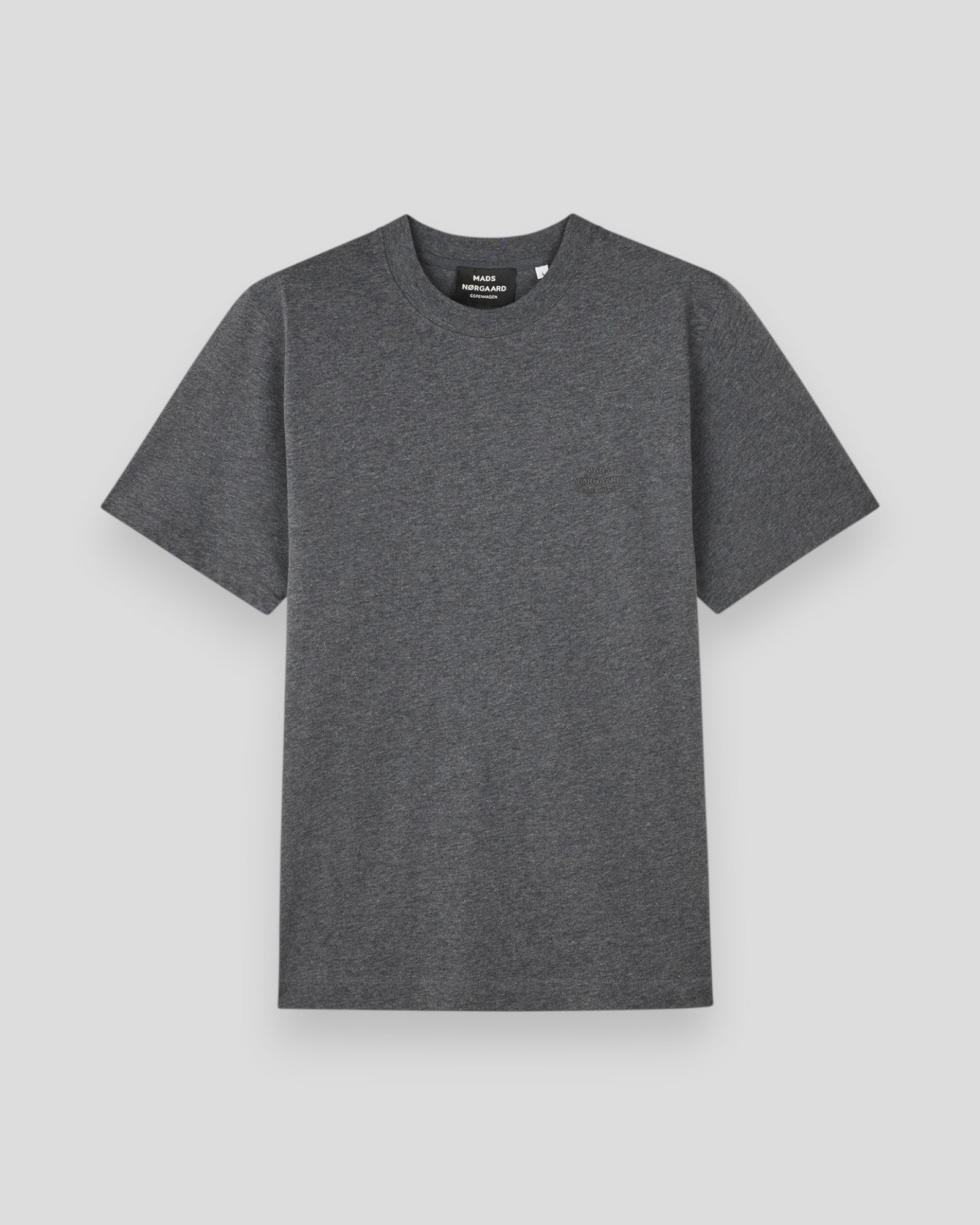 Cotton Jersey Frode Logo Tee FAV - Dark Grey Melange