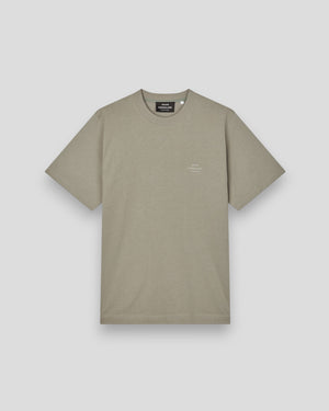 Mads Nørgaard bomuld Jersey Frode Logo T-shirt med grøn firkløver print og rund hals.