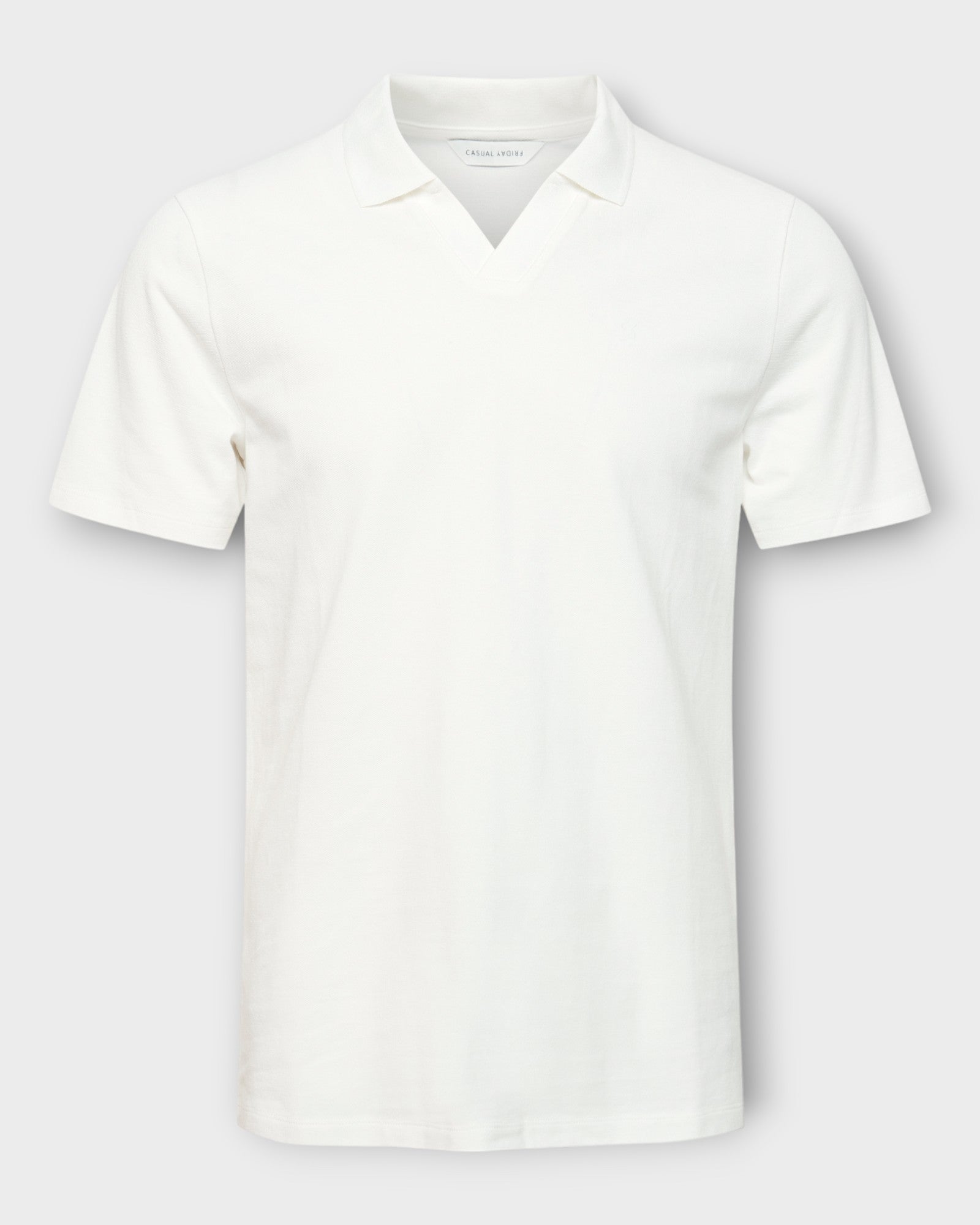 Tristan SS Pique Polo Shirt - Ecru