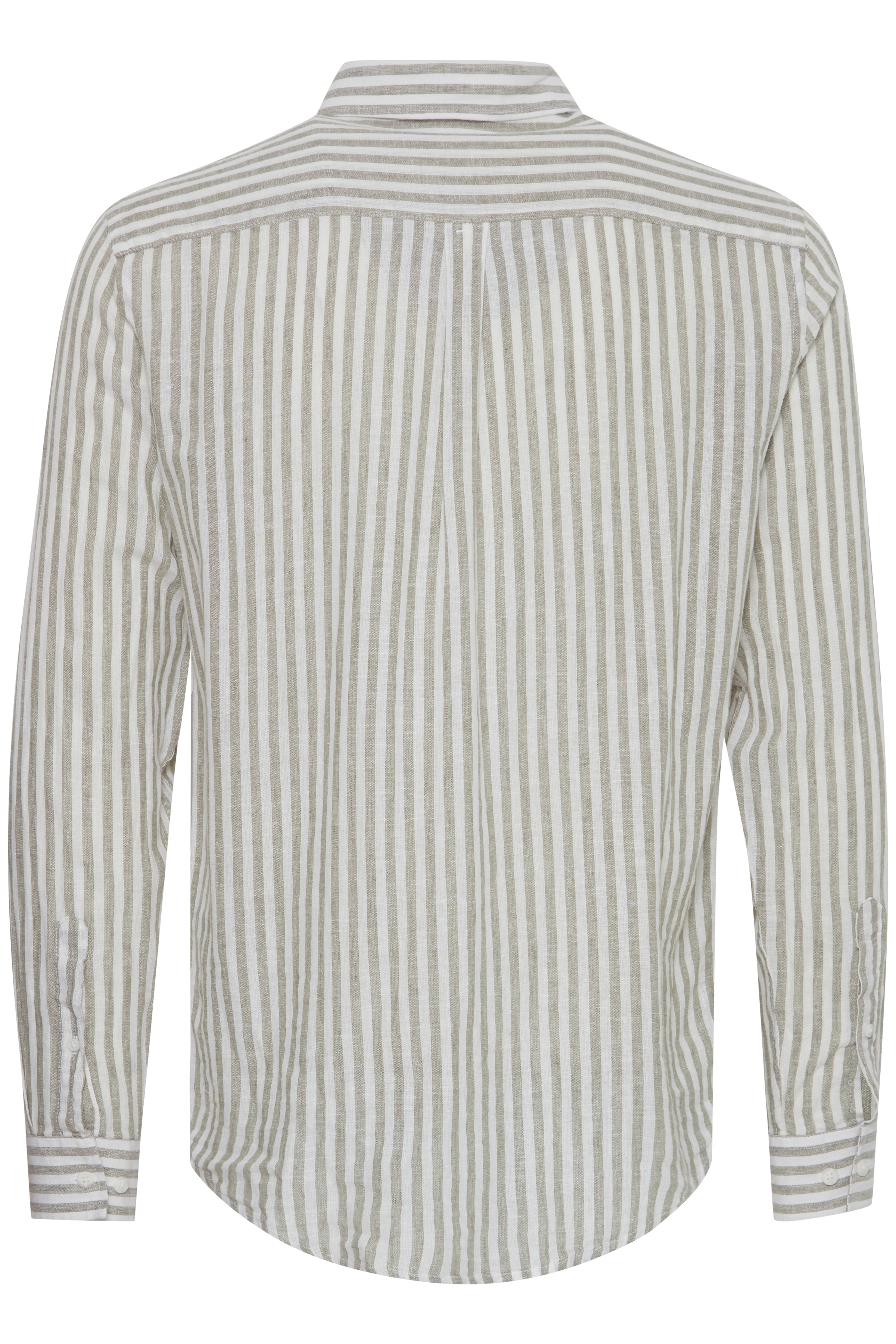 Anton Striped Linen Shirt - Vetiver