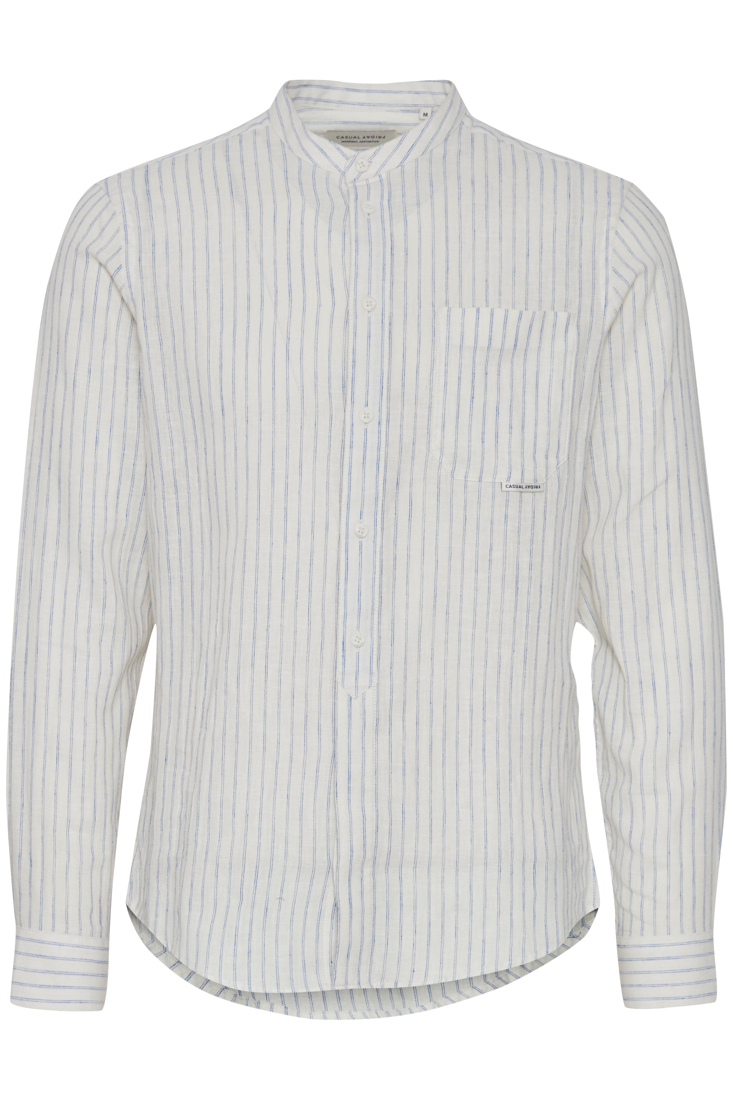 Anton Striped Linen Shirt - China Blue