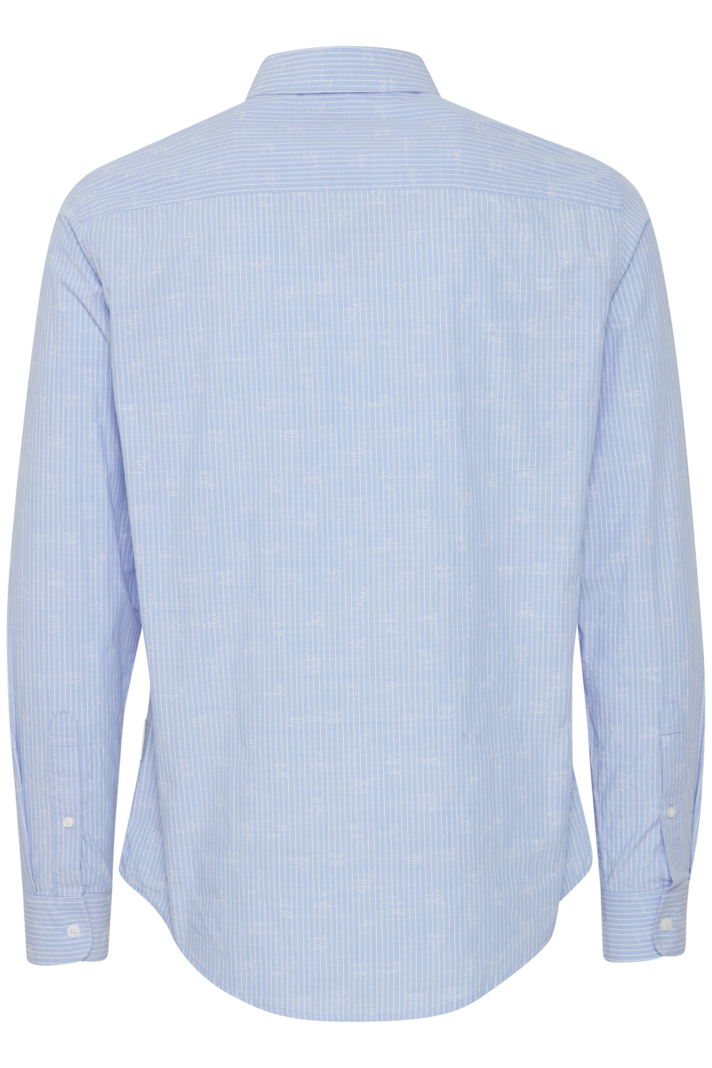 Anton LS Jaquard Shirt - Chambray Blue