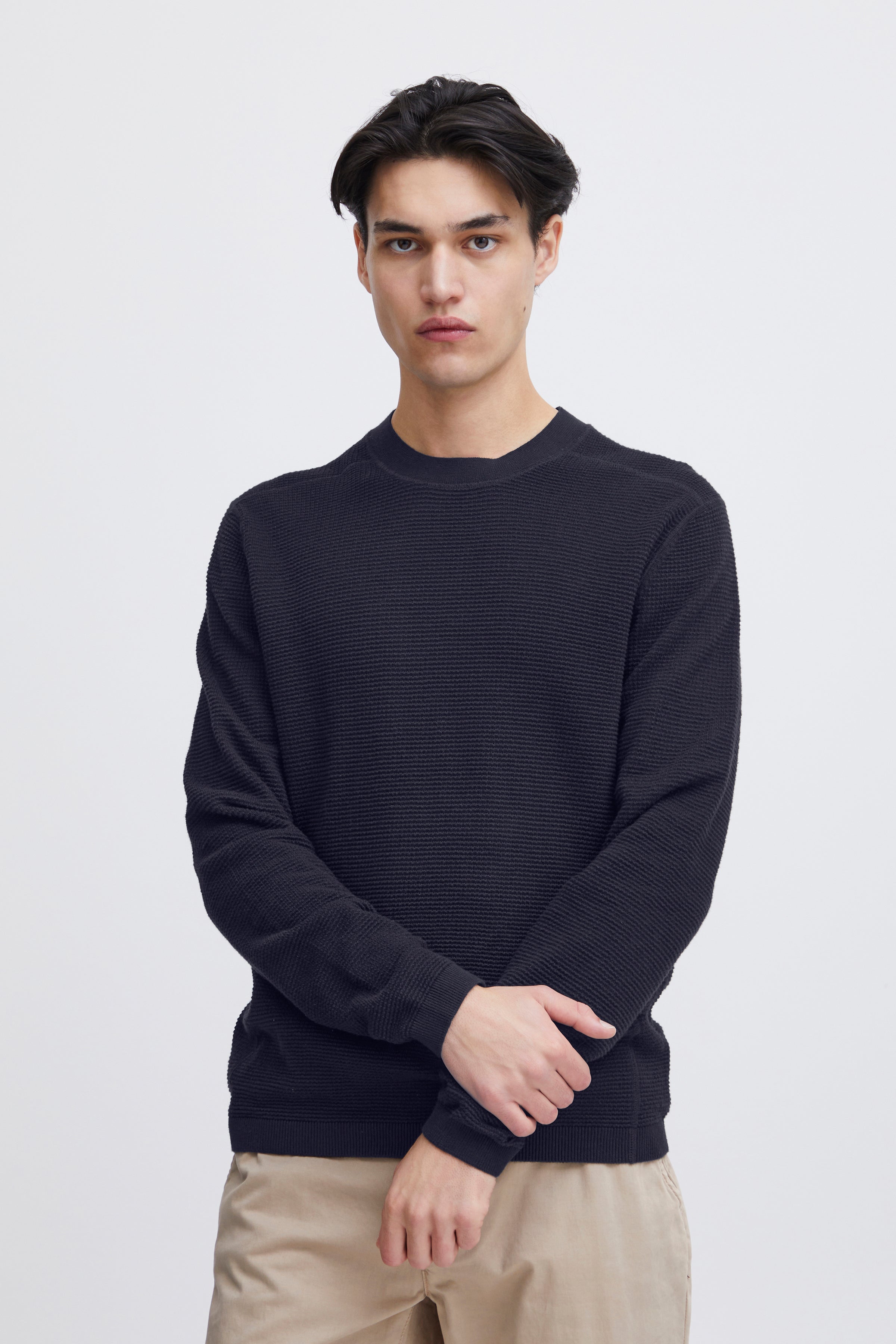 Karl Waffel Knit - Dark Navy