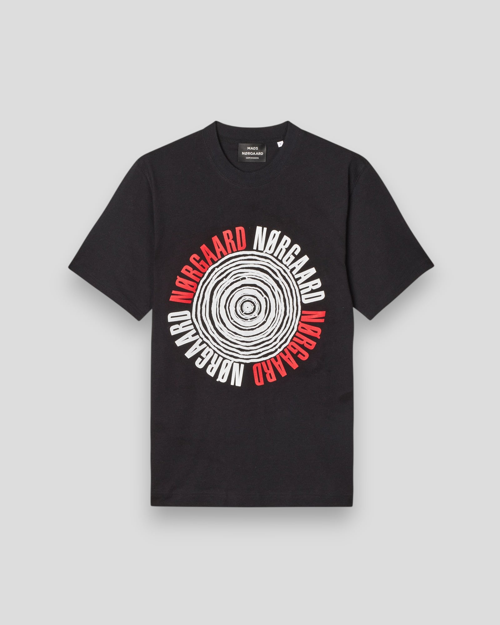 Cotton Jersey Spiral Frode Tee - Black