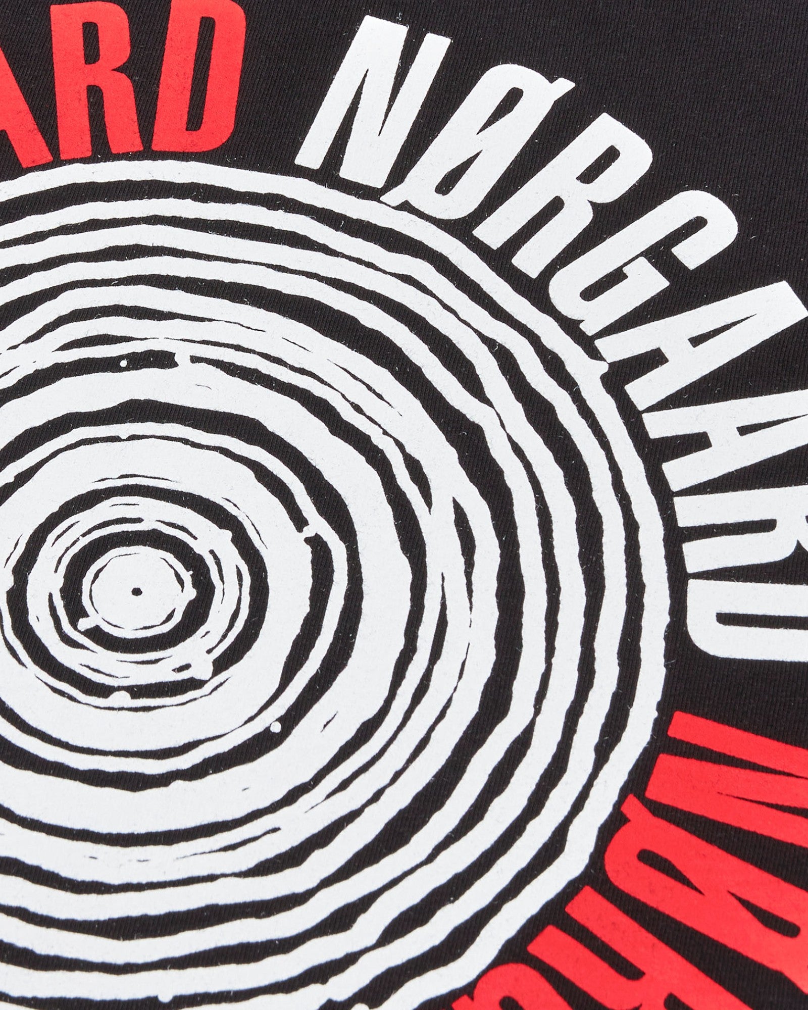 Cotton Jersey Spiral Frode Tee - Black