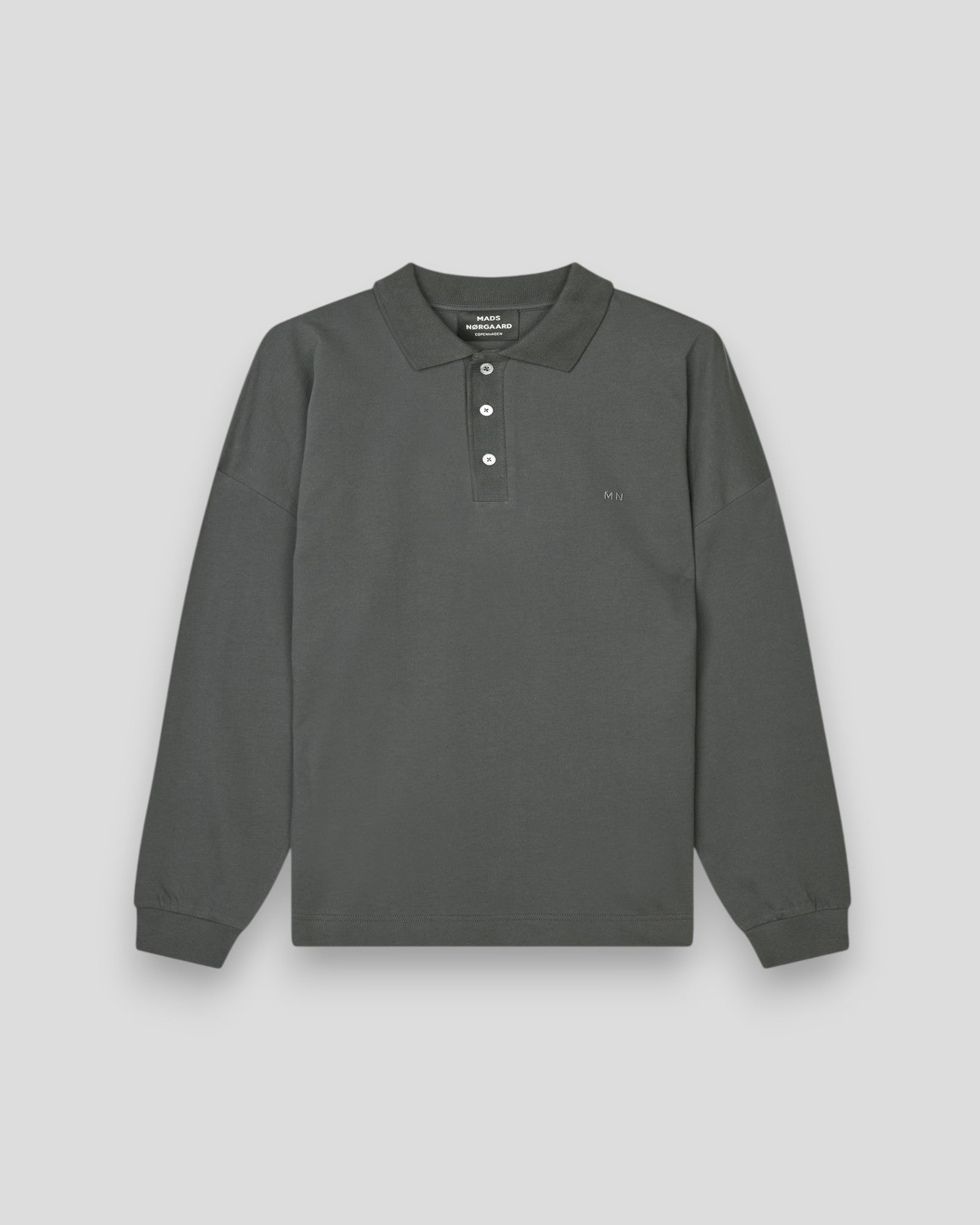 Light Terry Polo Sweat - Asphalt