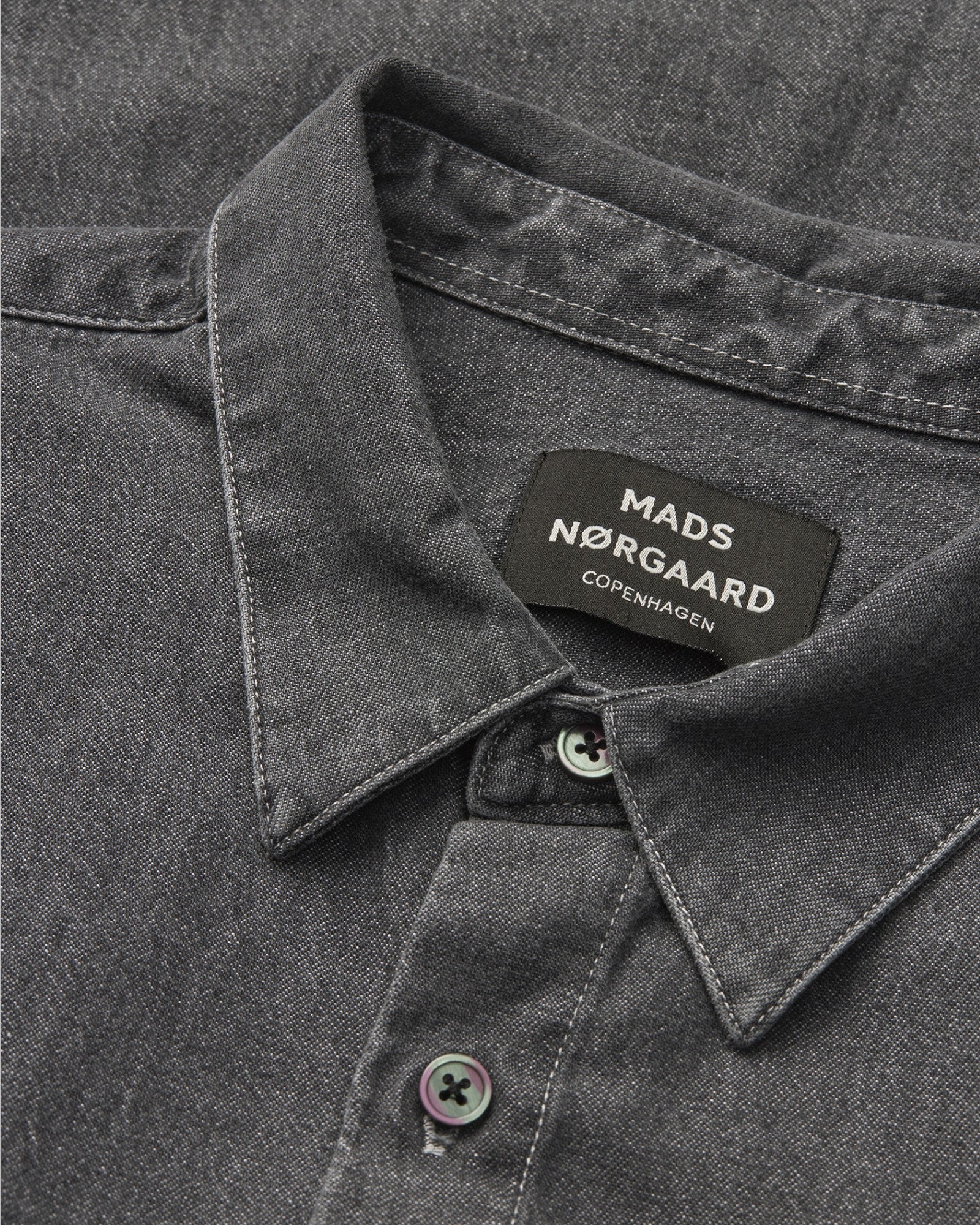 Sky Denim Sune Shirt - Mid Black Wash