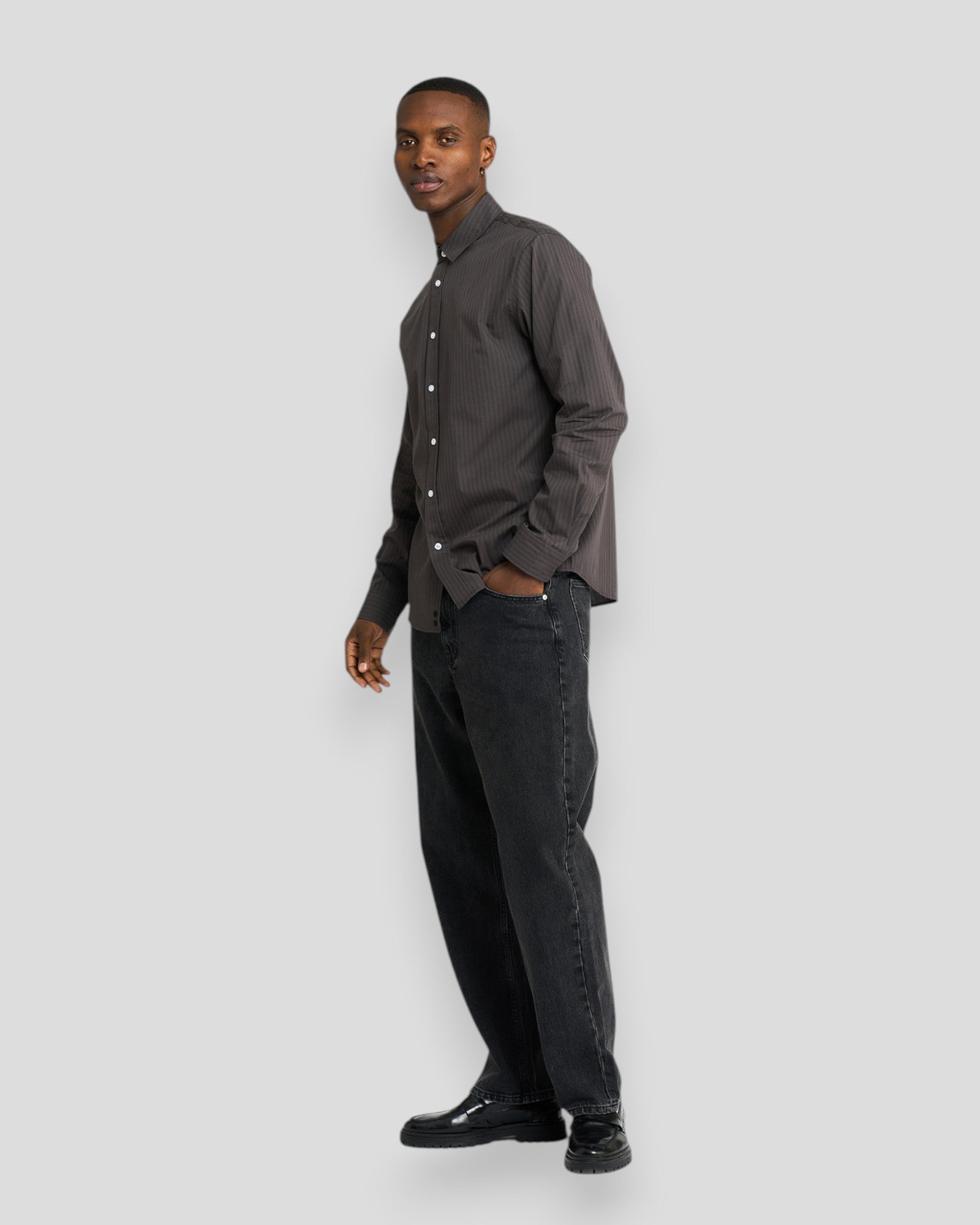 Chris Poplin Shirt - Grey