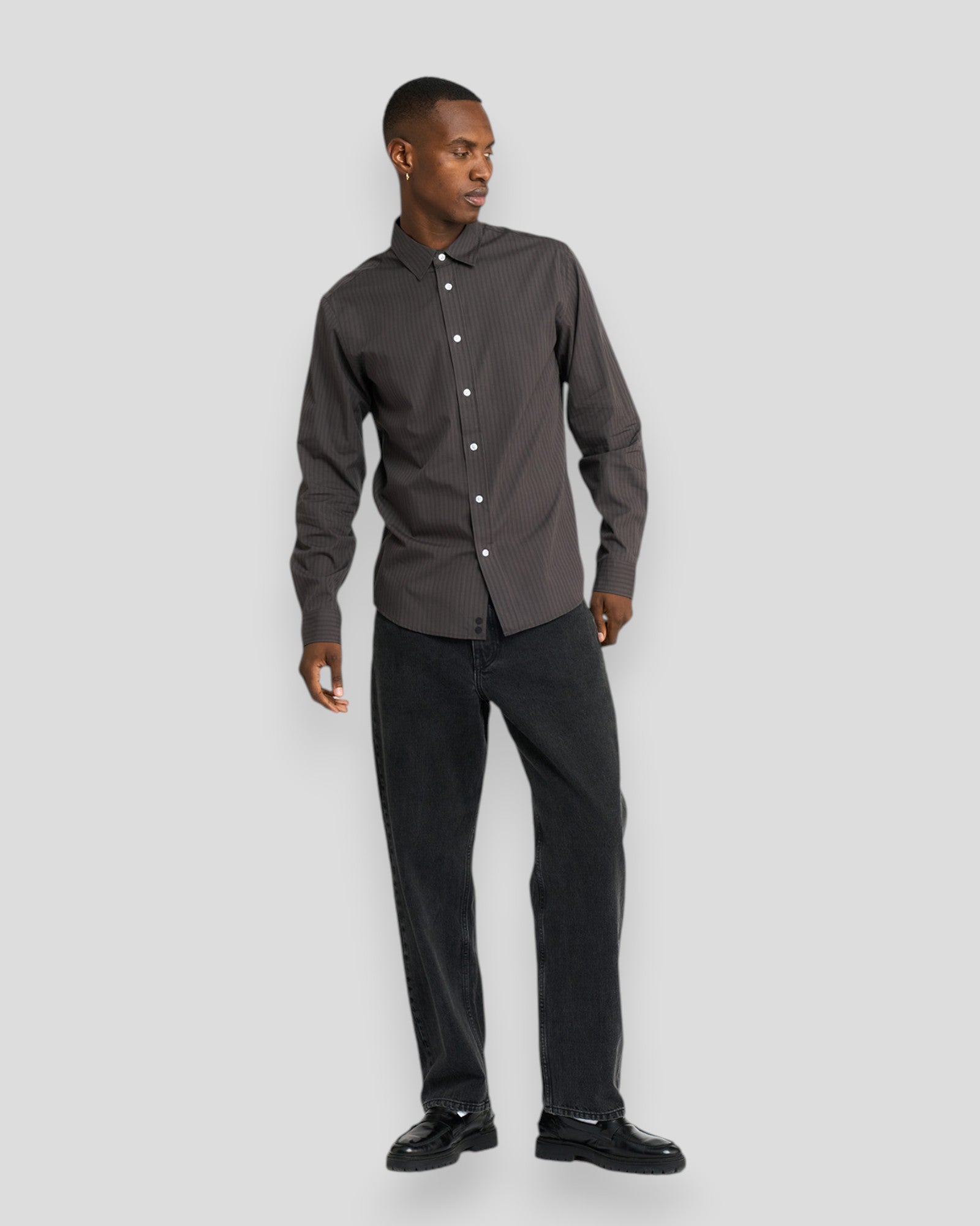 Chris Poplin Shirt - Grey