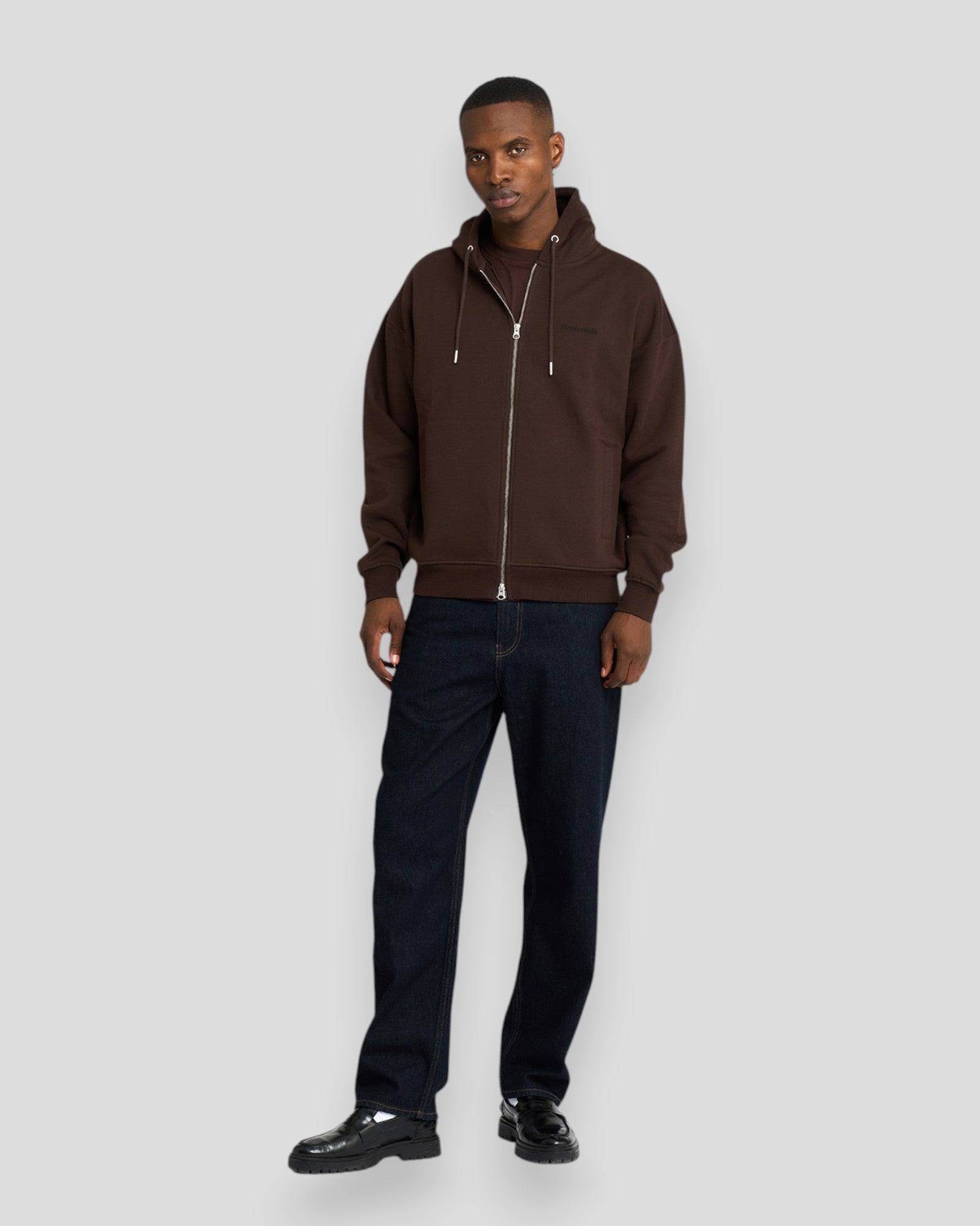 Rick Hoodie Zip - Brown