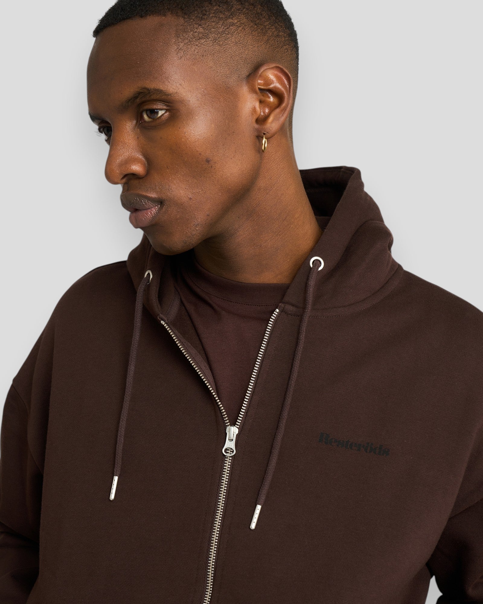 Rick Hoodie Zip - Brown